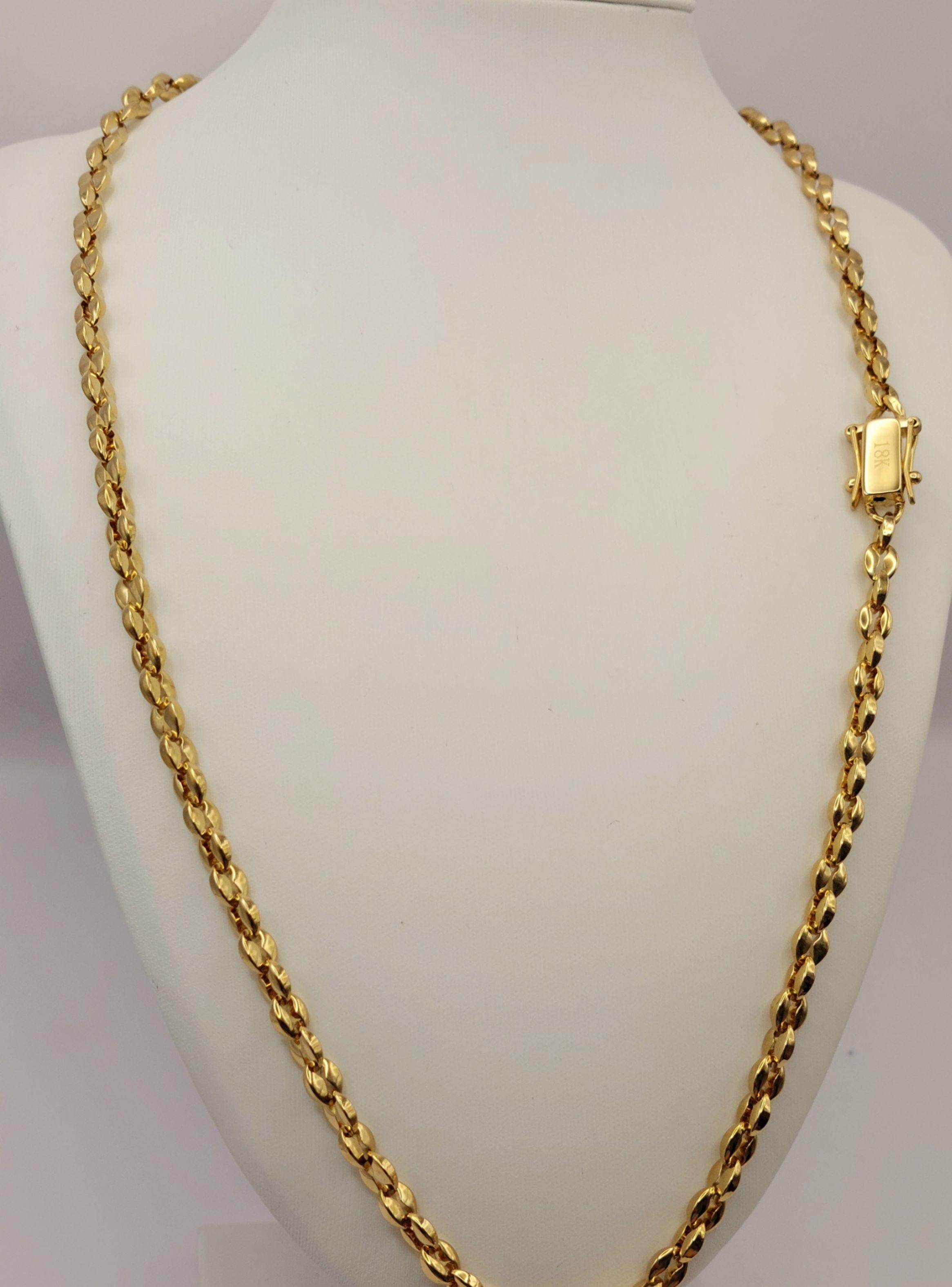 Cadena ORO Laminado 18K Tejido GUCCI Doble Broche Cajón -0