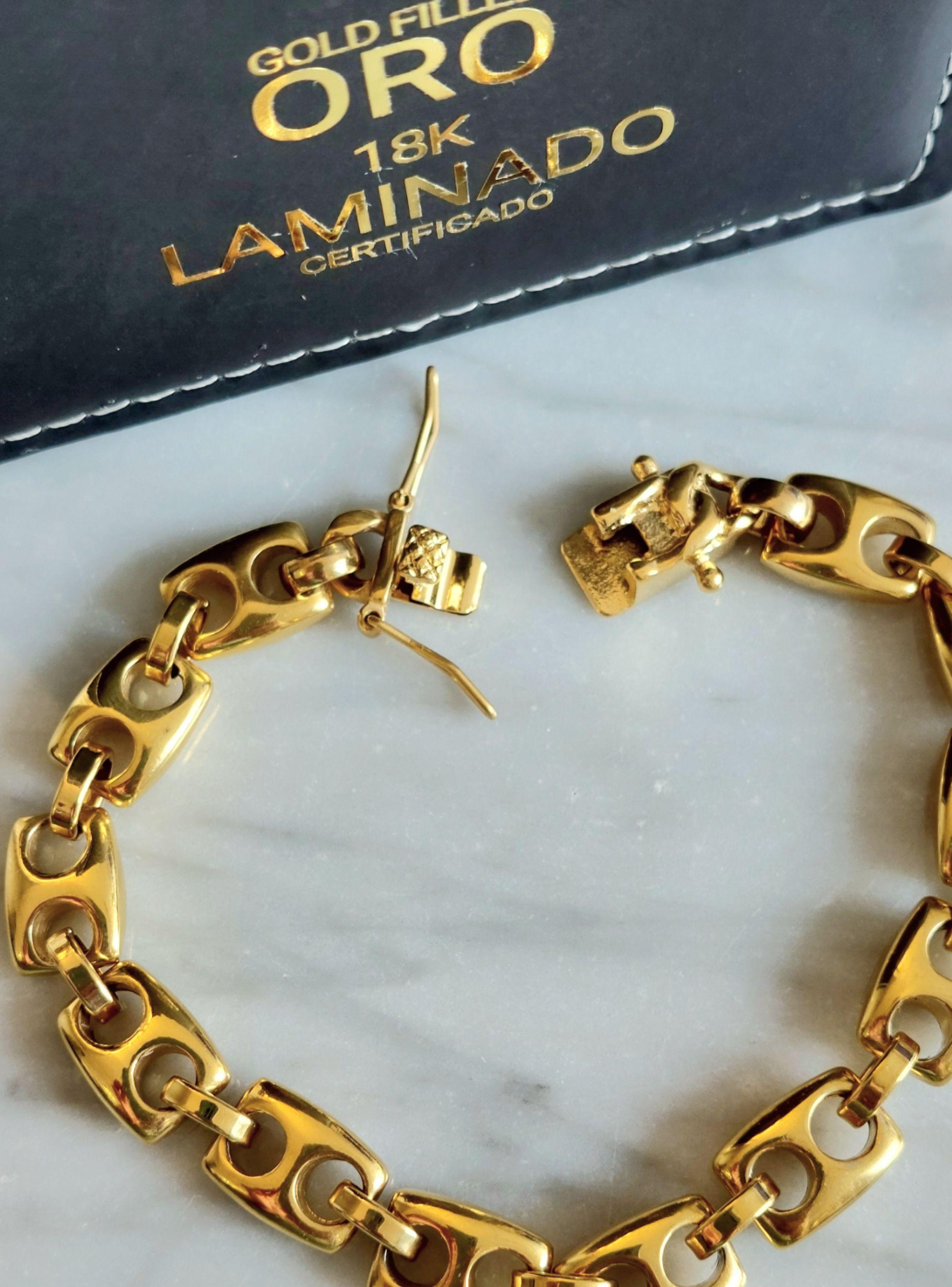 Pulsera ORO 18K Laminado Tejido GUCCI Grosor 10MM -4