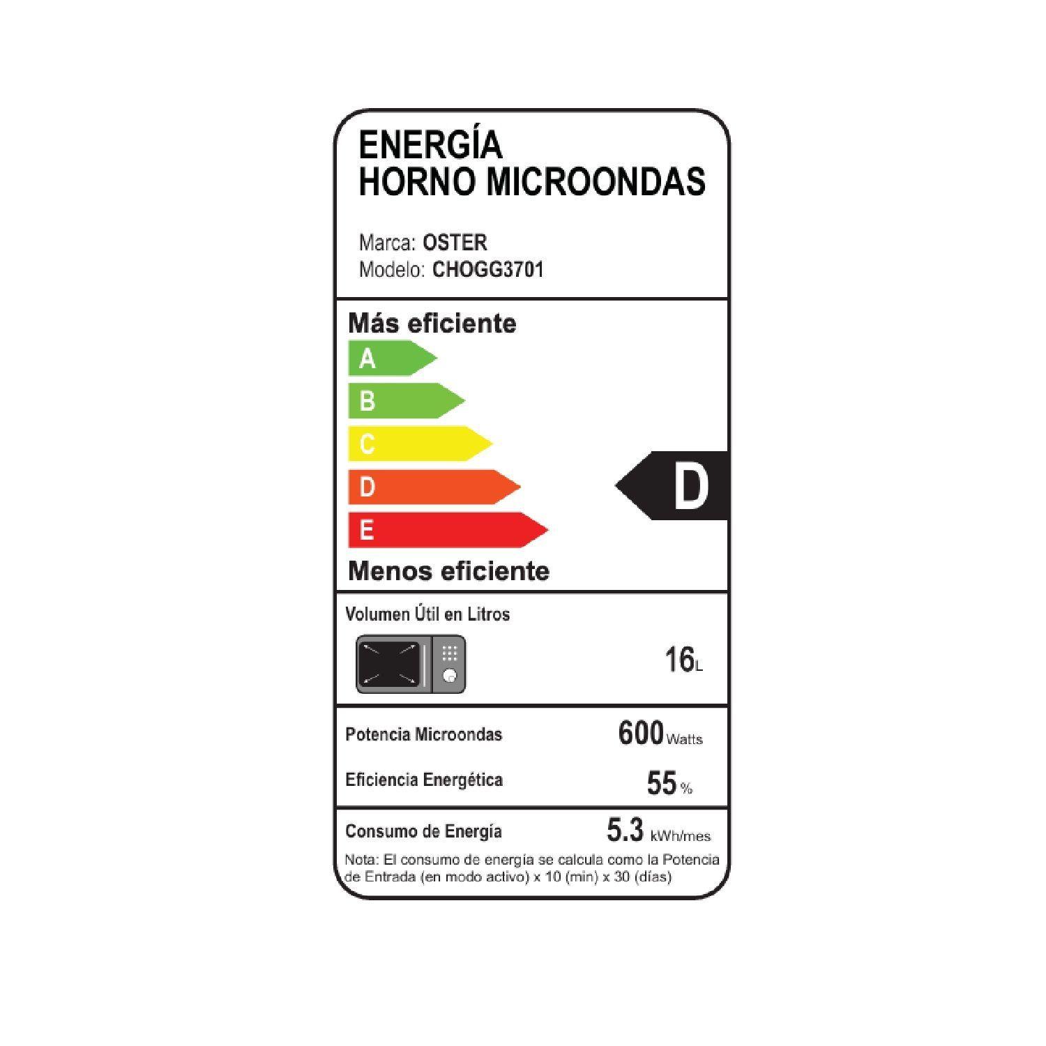 MICROONDAS MARCA OSTER 20 LITROS MECANICO - BLANCO.-5