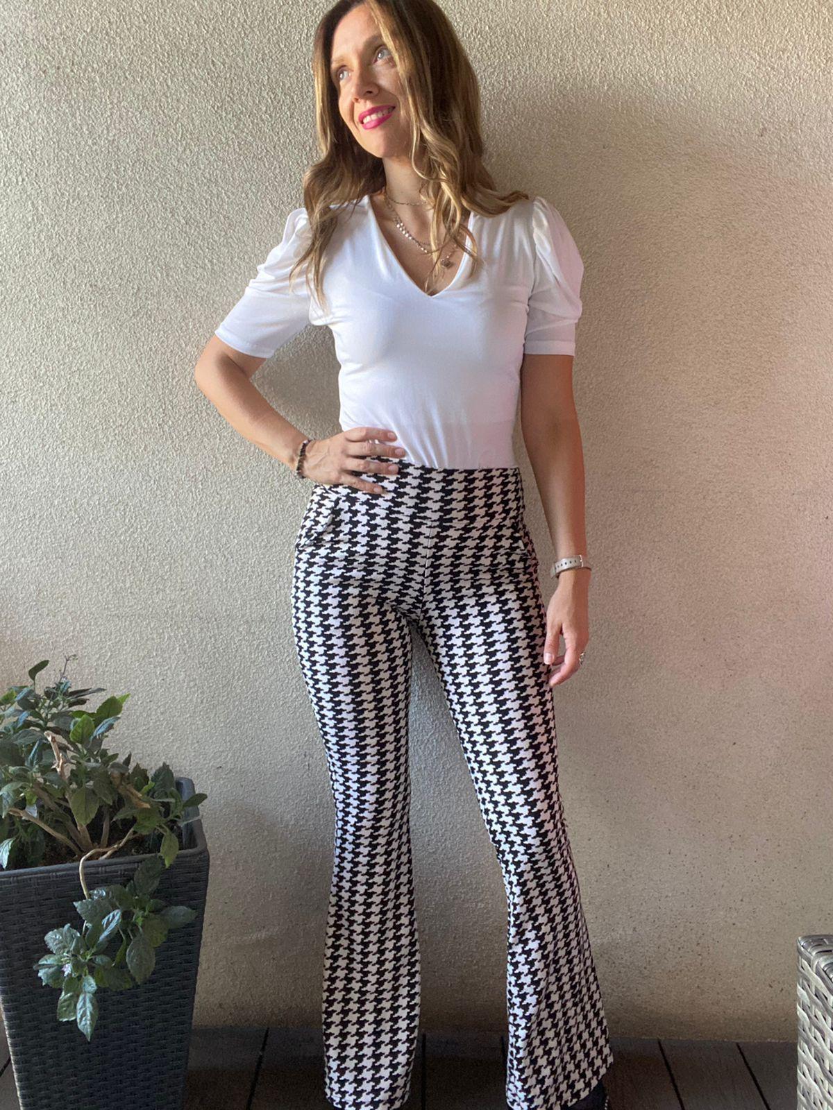 Pantalon flare pied de puole-2