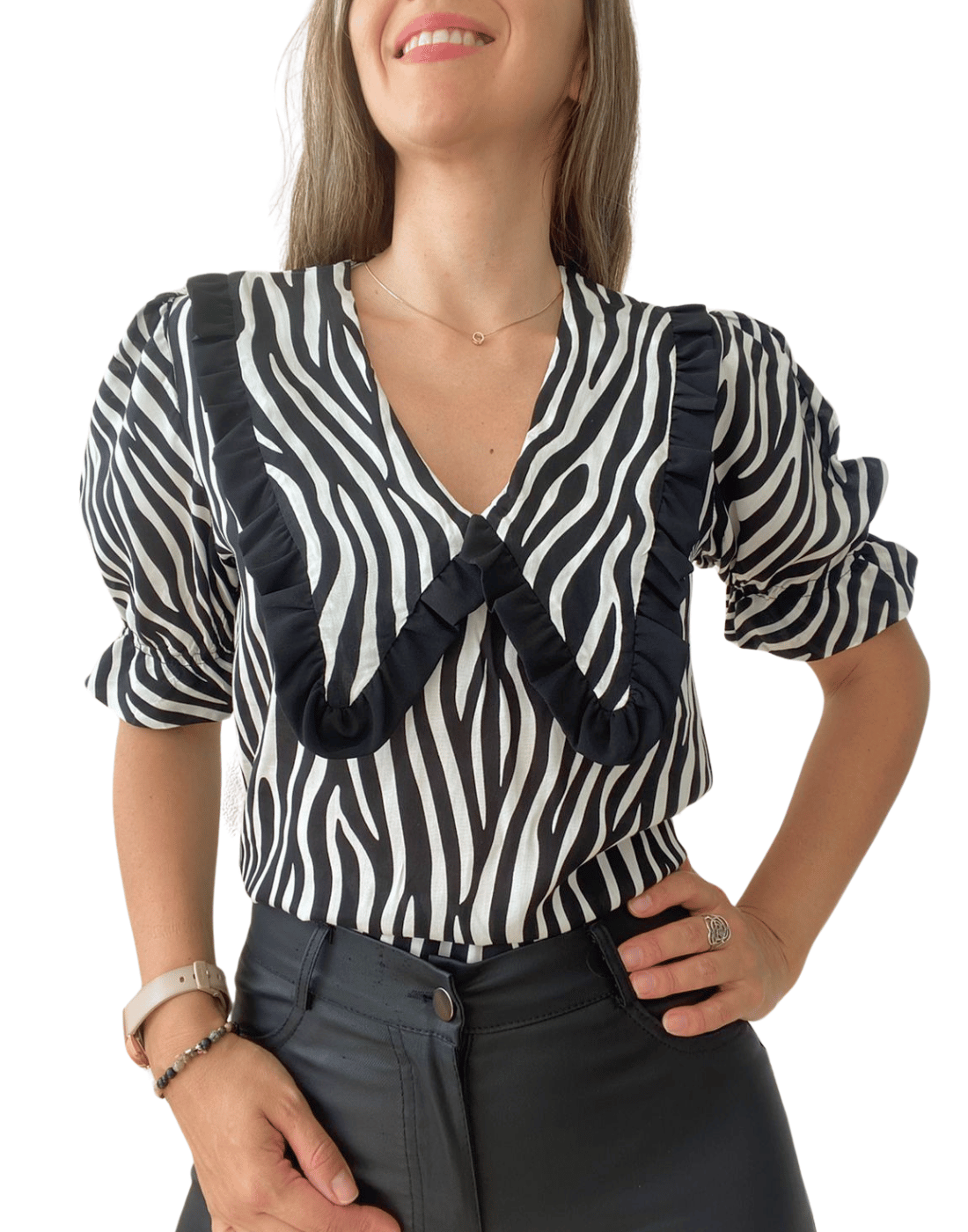 Blusa cuello bobo-0