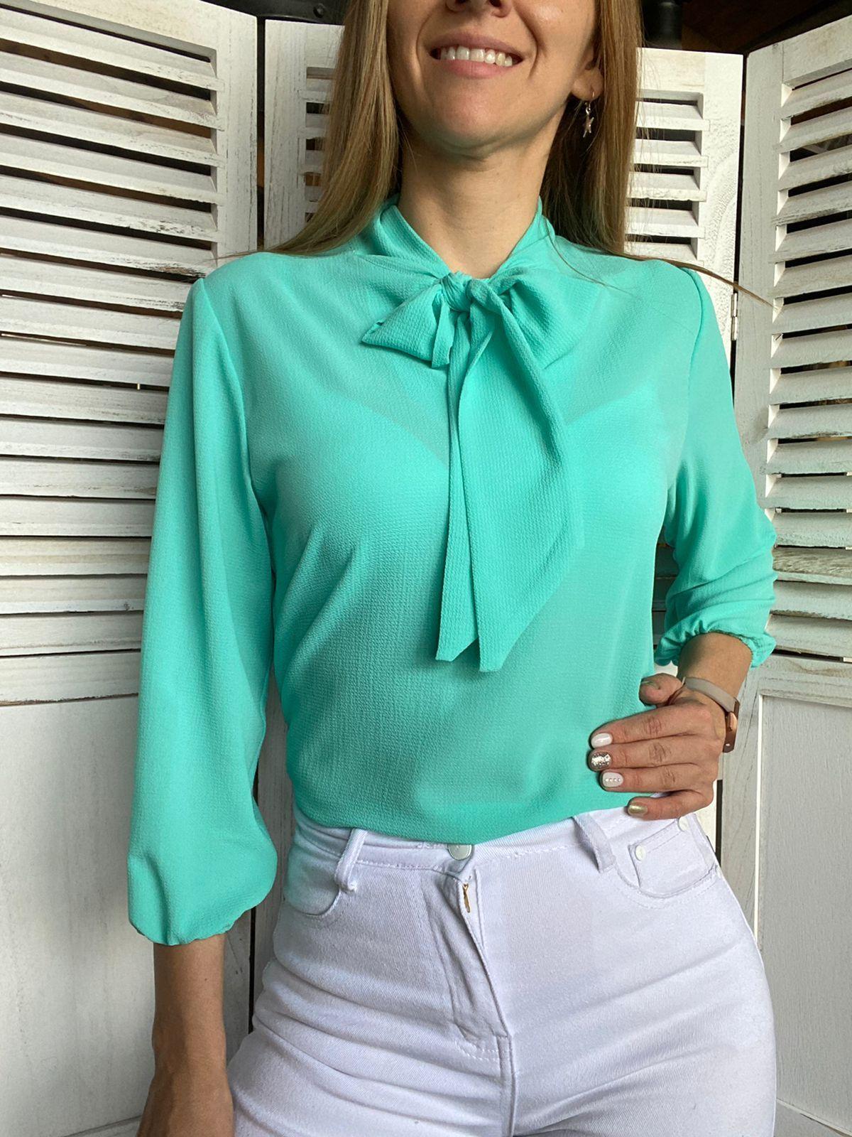 Blusa turquesa mujer-2