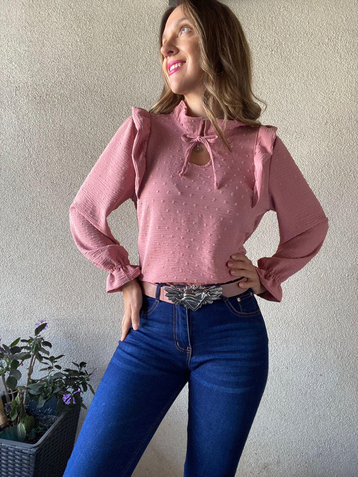 Blusa Rosa Mujer-0