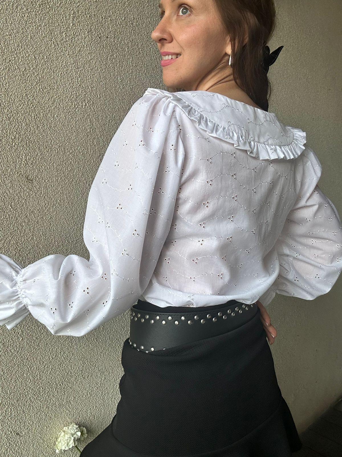 Blusa Blanca Algodón Mujer-1