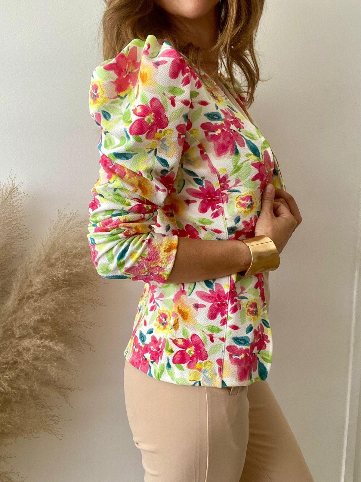 Blazer mujer Beige y rosa-1