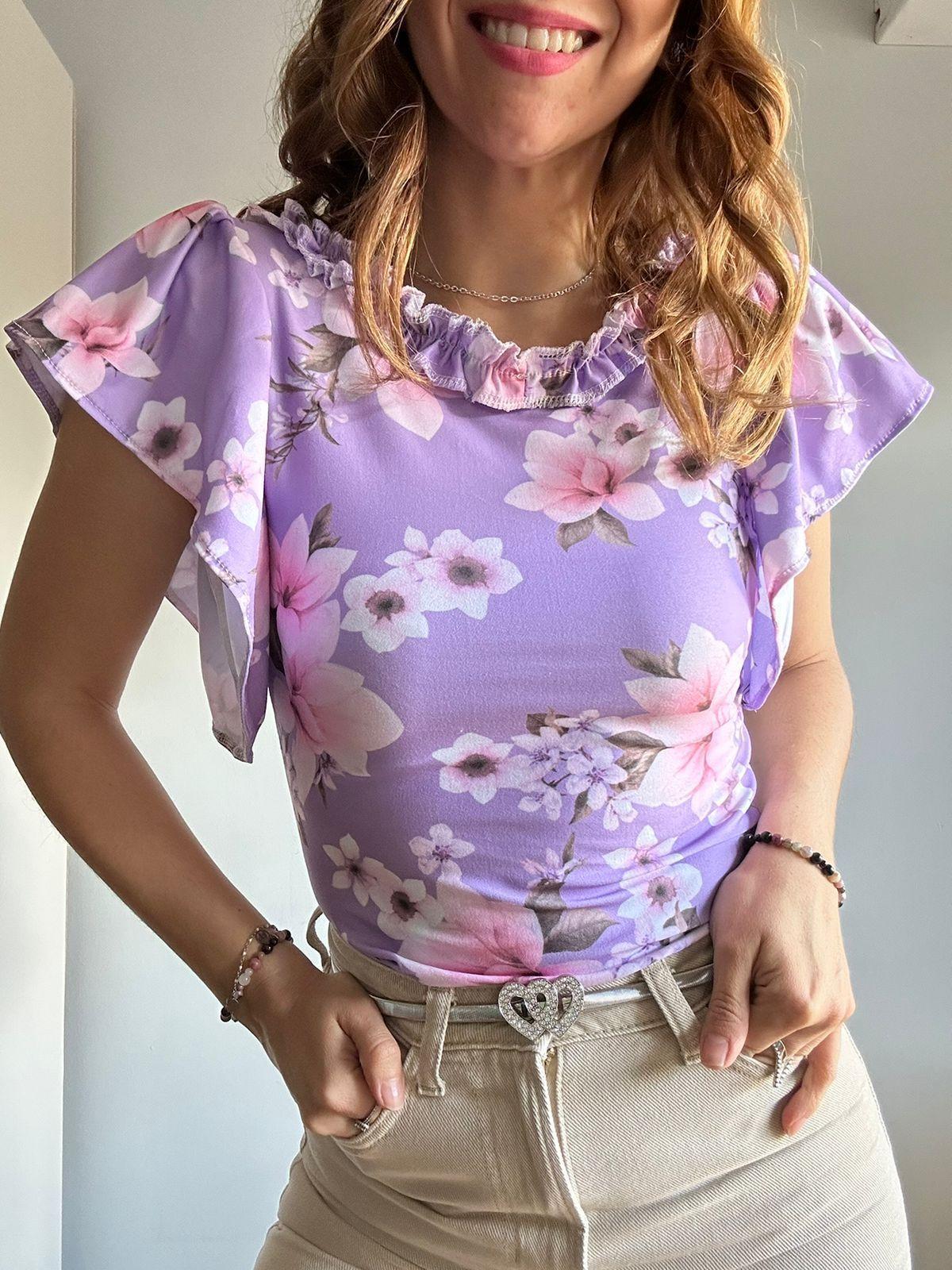 Polera lila mujer-0