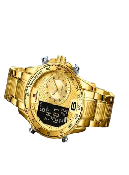 Reloj Naviforce Hombre De Acero Digital Analogo Cuarzo Y Led-1