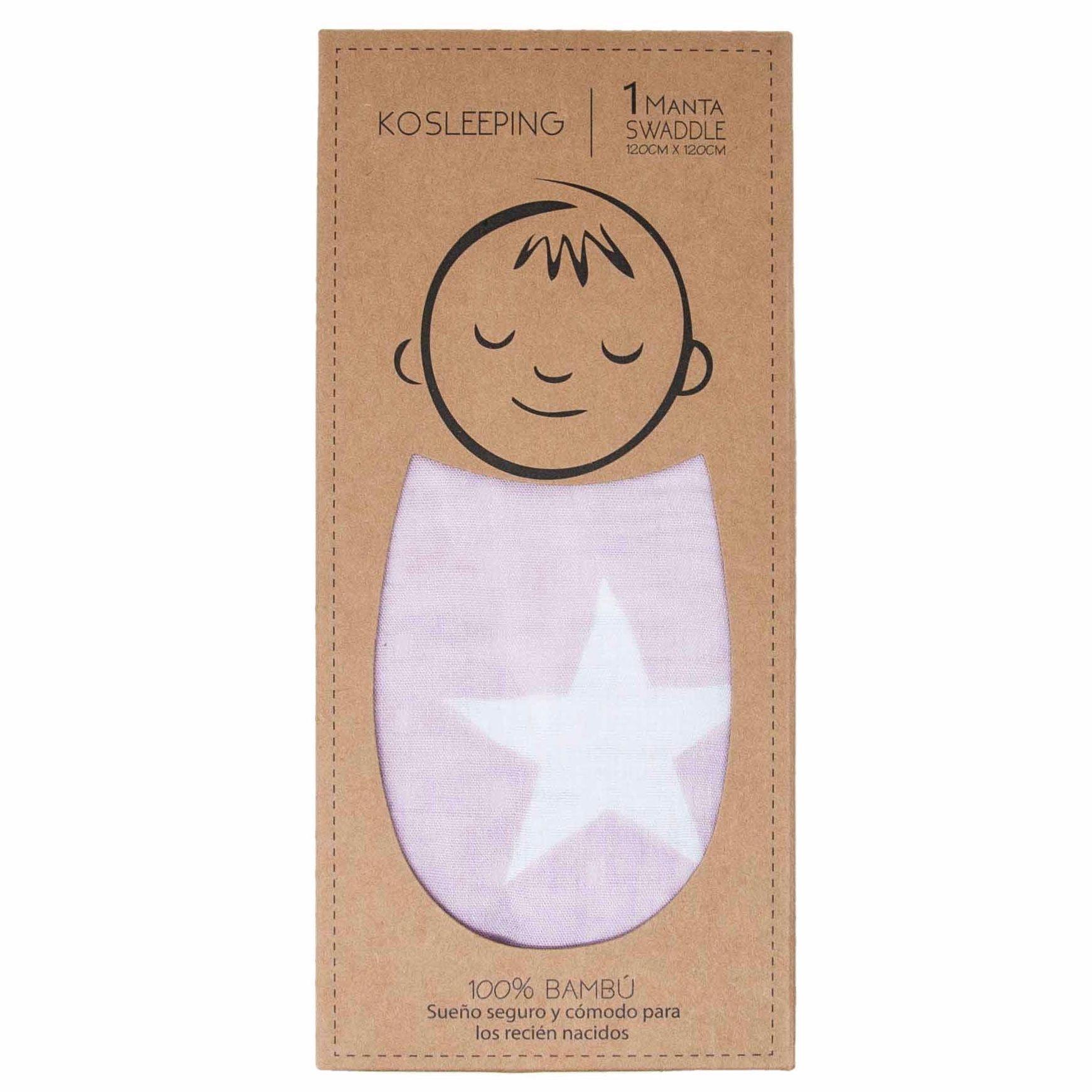 Manta Swaddle de Bamb KOSLEEPING ROSADA-0