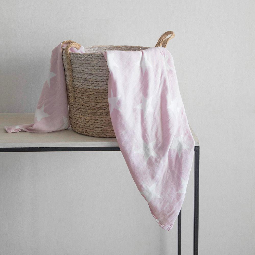 Manta Swaddle de Bamb KOSLEEPING ROSADA-4