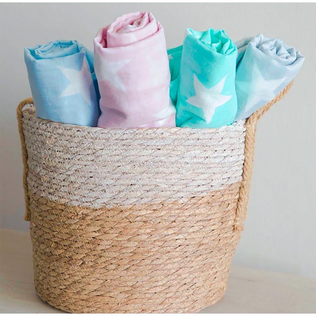 Manta Swaddle de Bamb KOSLEEPING ROSADA-5