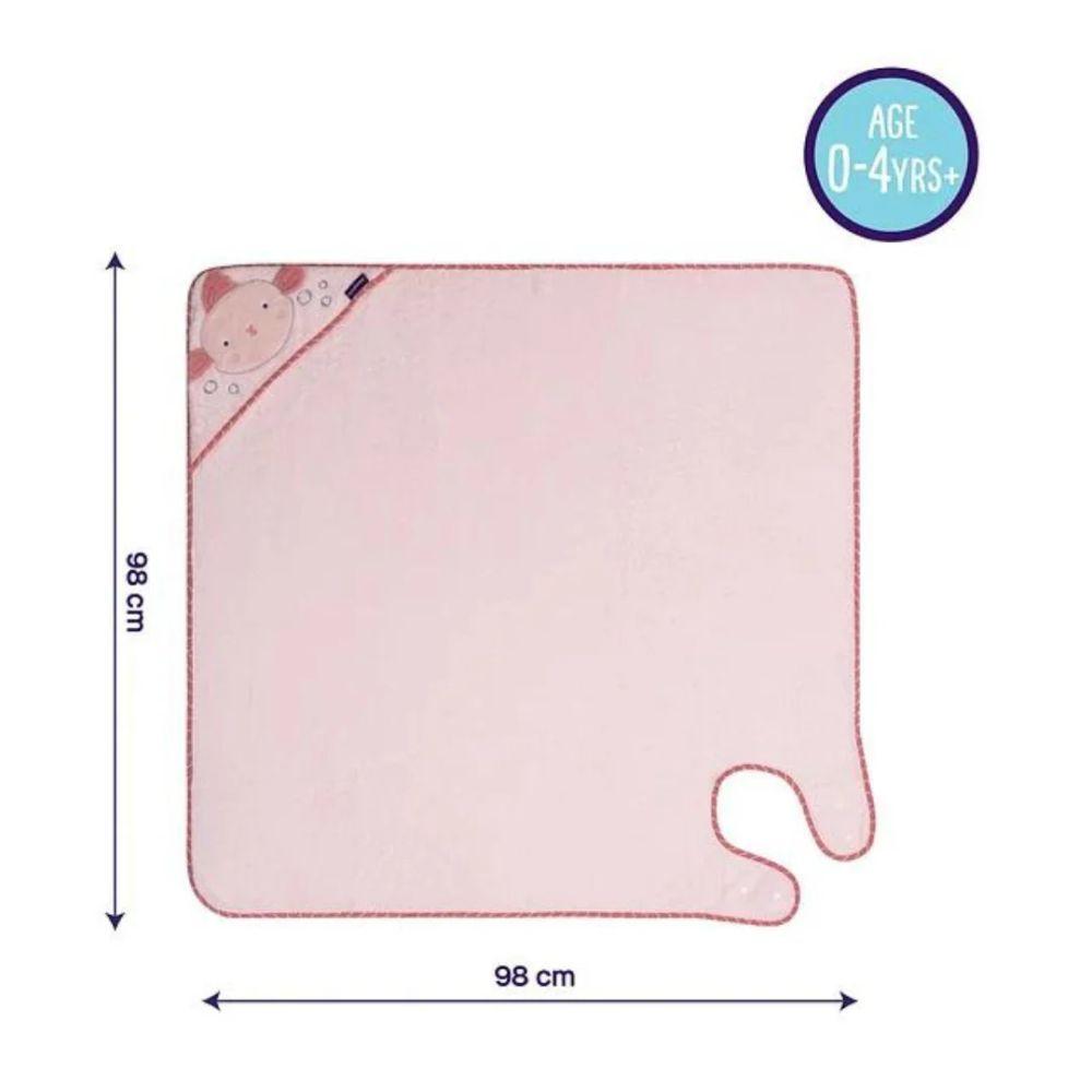 Toalla Delantal Bamb Clevamama Rosa-4