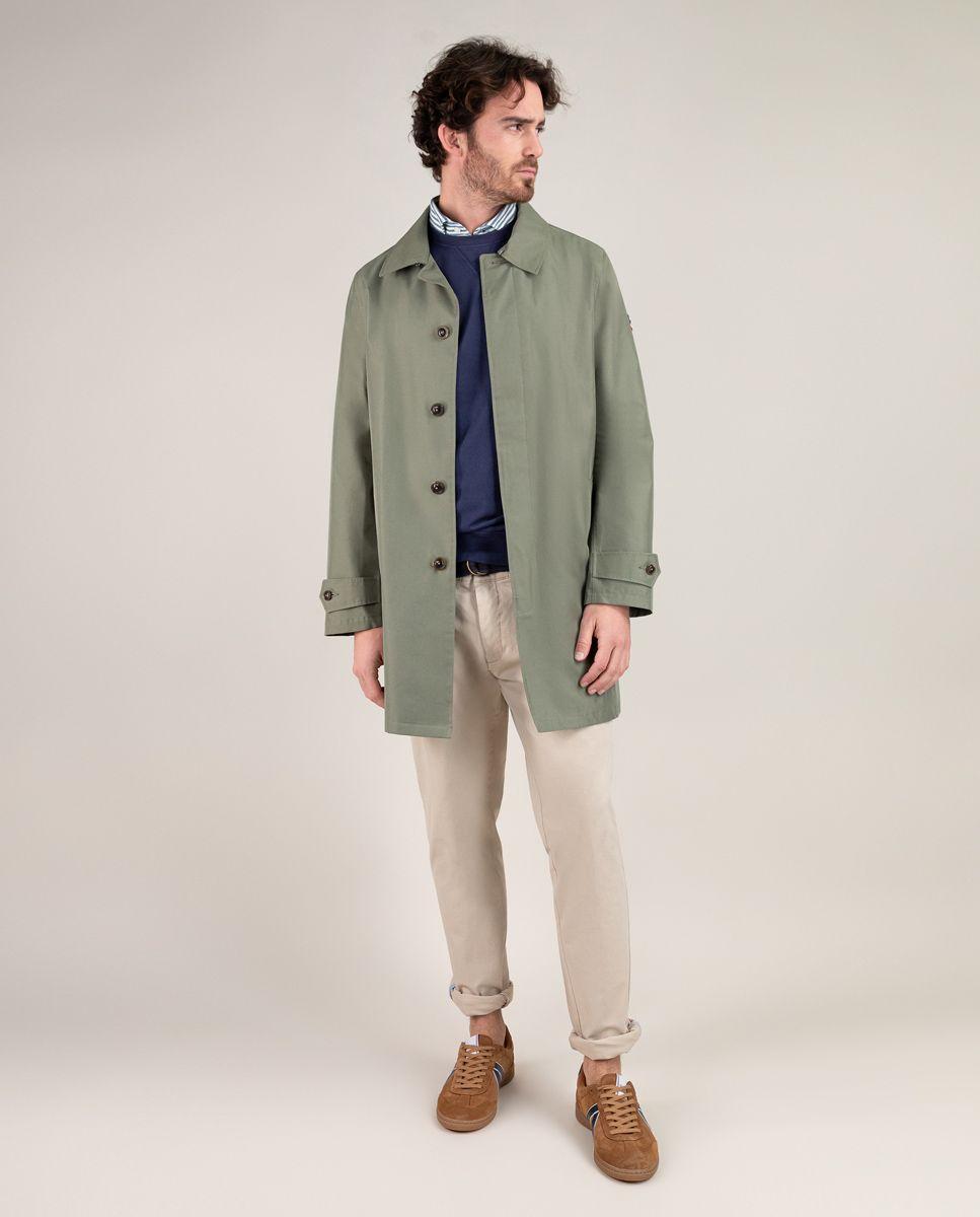 Gabardina Algodón Verde HOMBRE PV 25-2