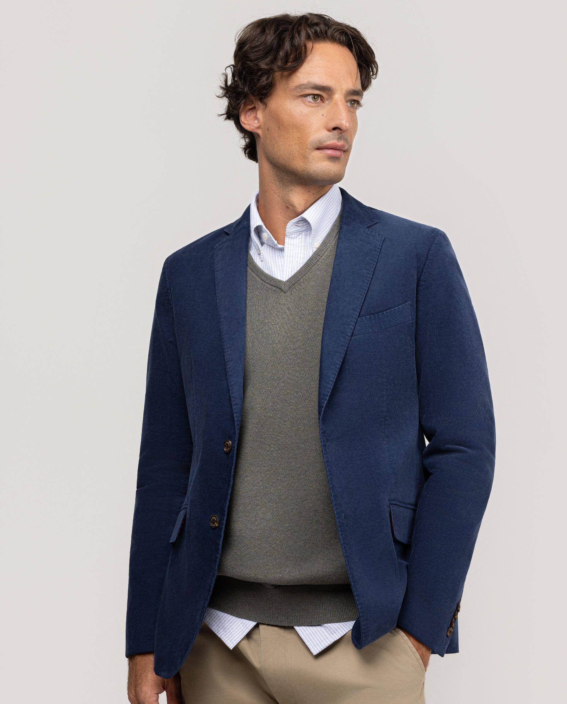 Americana Pana Tinte en Prenda Marino HOMBRE OI 25-1