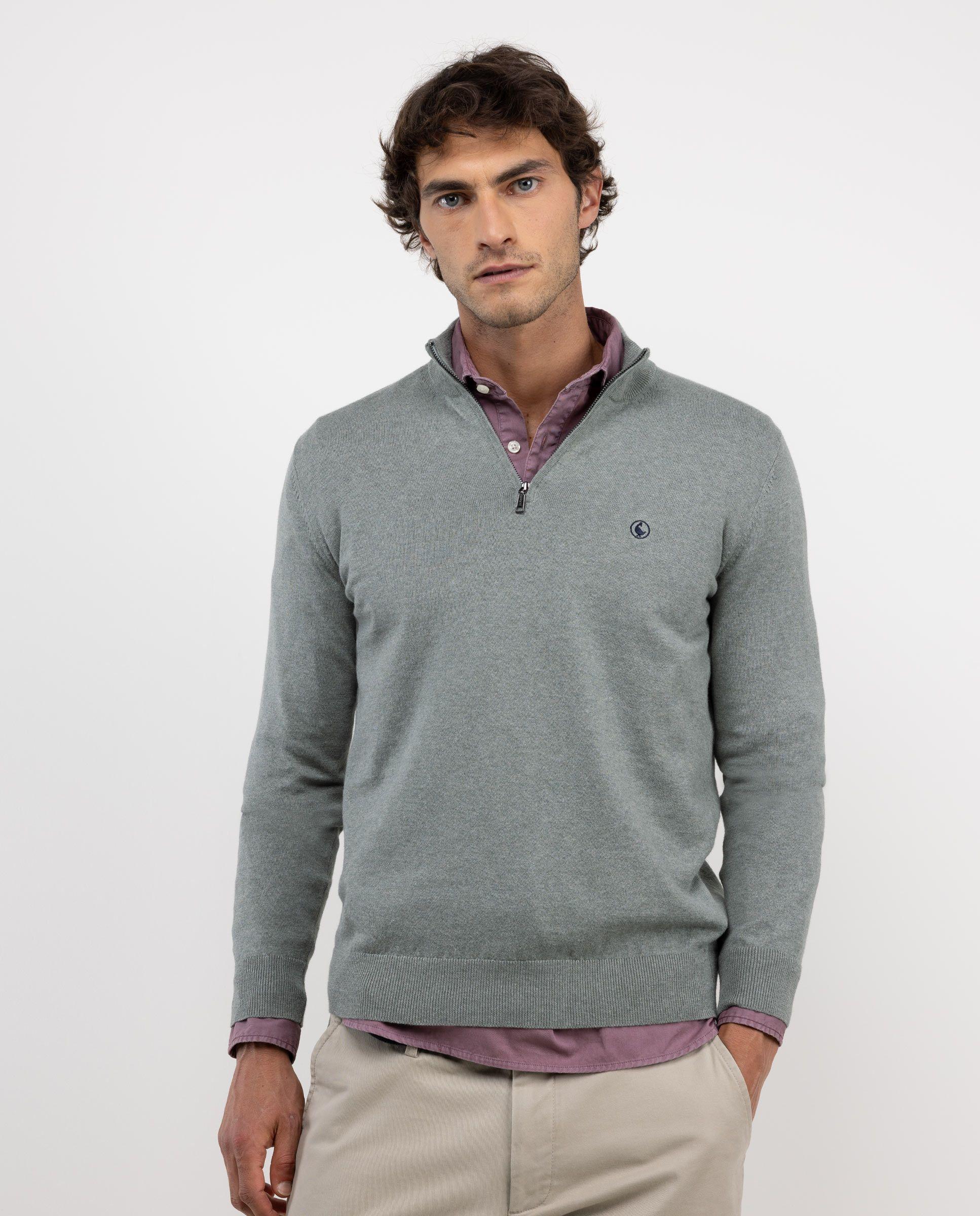 Jersey Cuello Camionero Verde Líquen HOMBRE OI 25-1