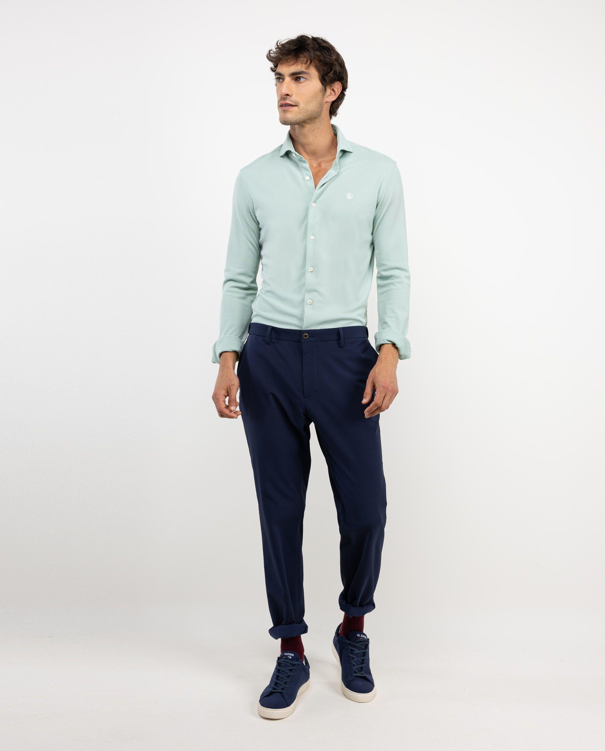 Camisa Sepiia Verde Lisa HOMBRE OI 25-0