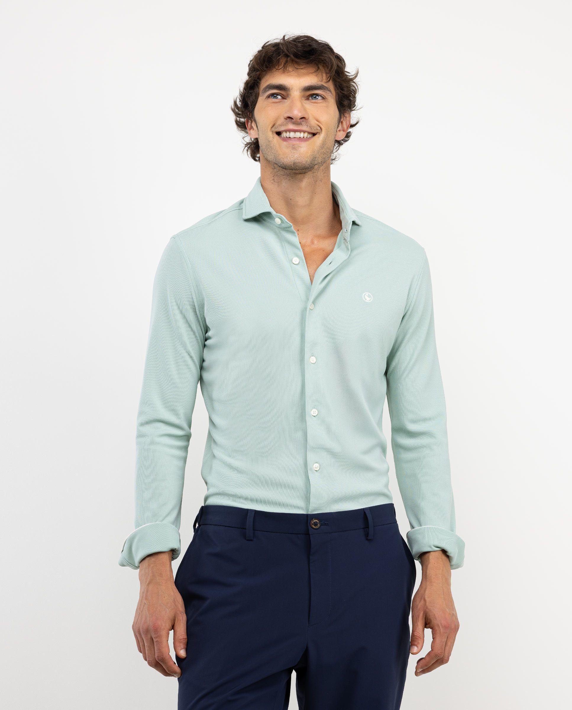 Camisa Sepiia Verde Lisa HOMBRE OI 25-1