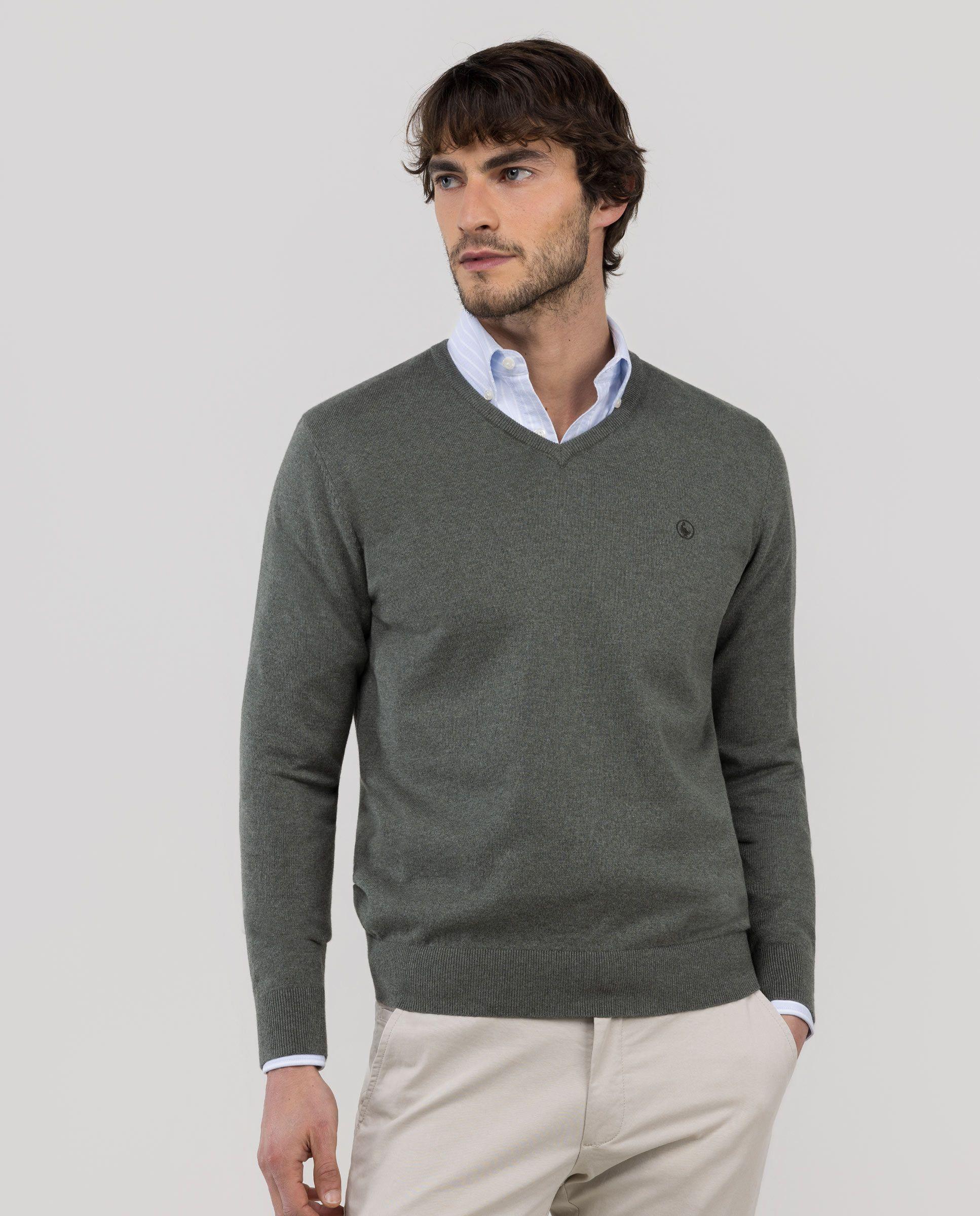 Jersey Cuello Pico Verde HOMBRE PV 26-0