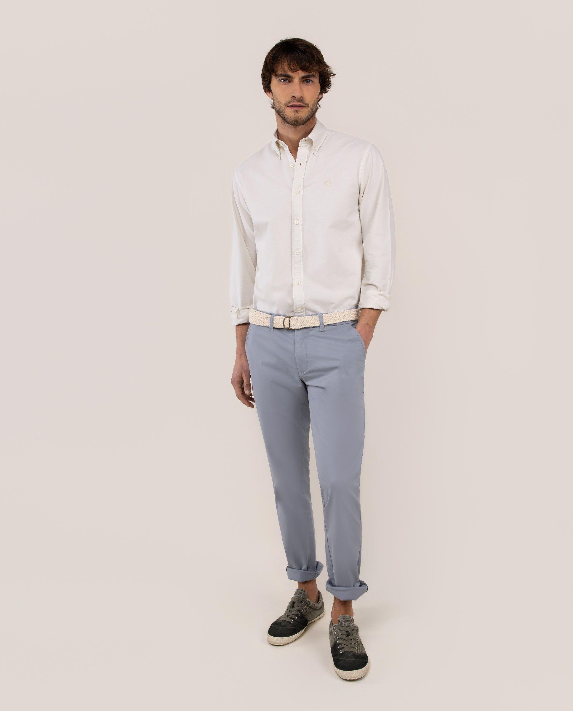 Pantalón Chino Básico Azul Medio HOMBRE PV 26-1