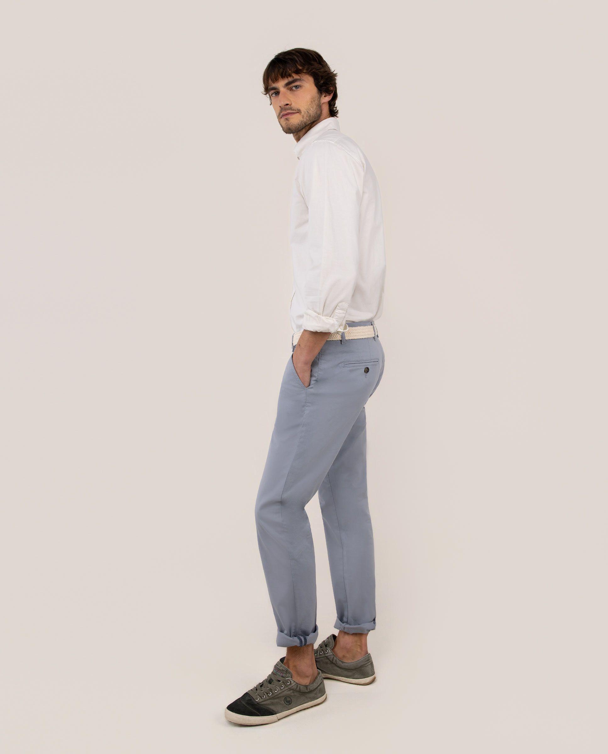 Pantalón Chino Básico Azul Medio HOMBRE PV 26-2