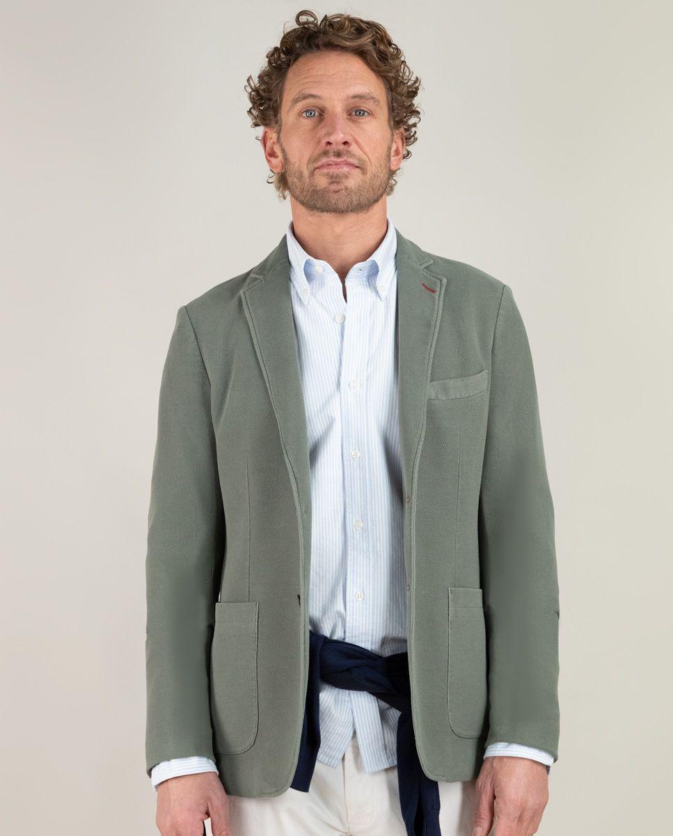 Americana Piqué Garment Dyed Verde HOMBRE PV 25-0