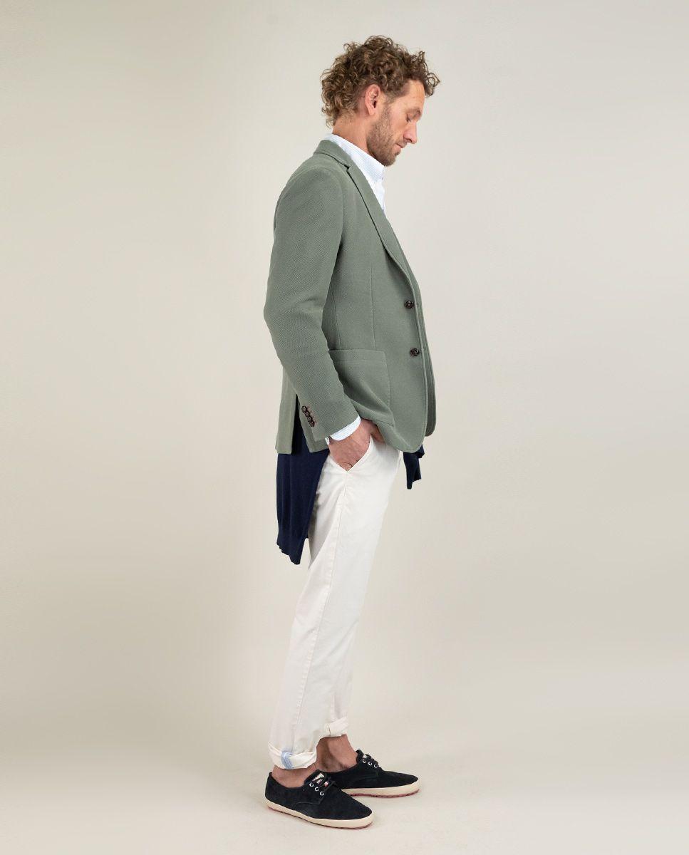 Americana Piqué Garment Dyed Verde HOMBRE PV 25-2