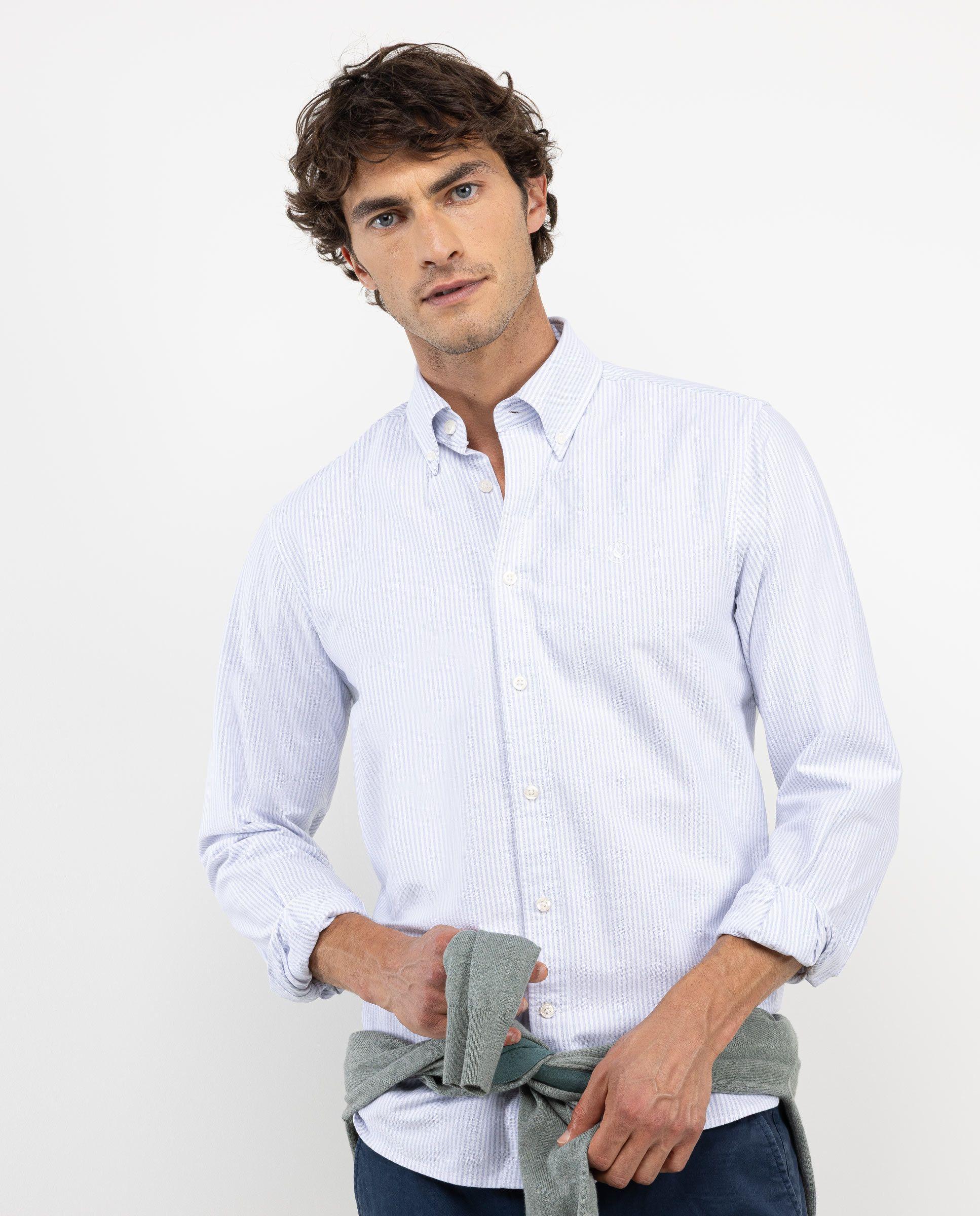 Camisa Oxford Yale Gris HOMBRE OI 25-1