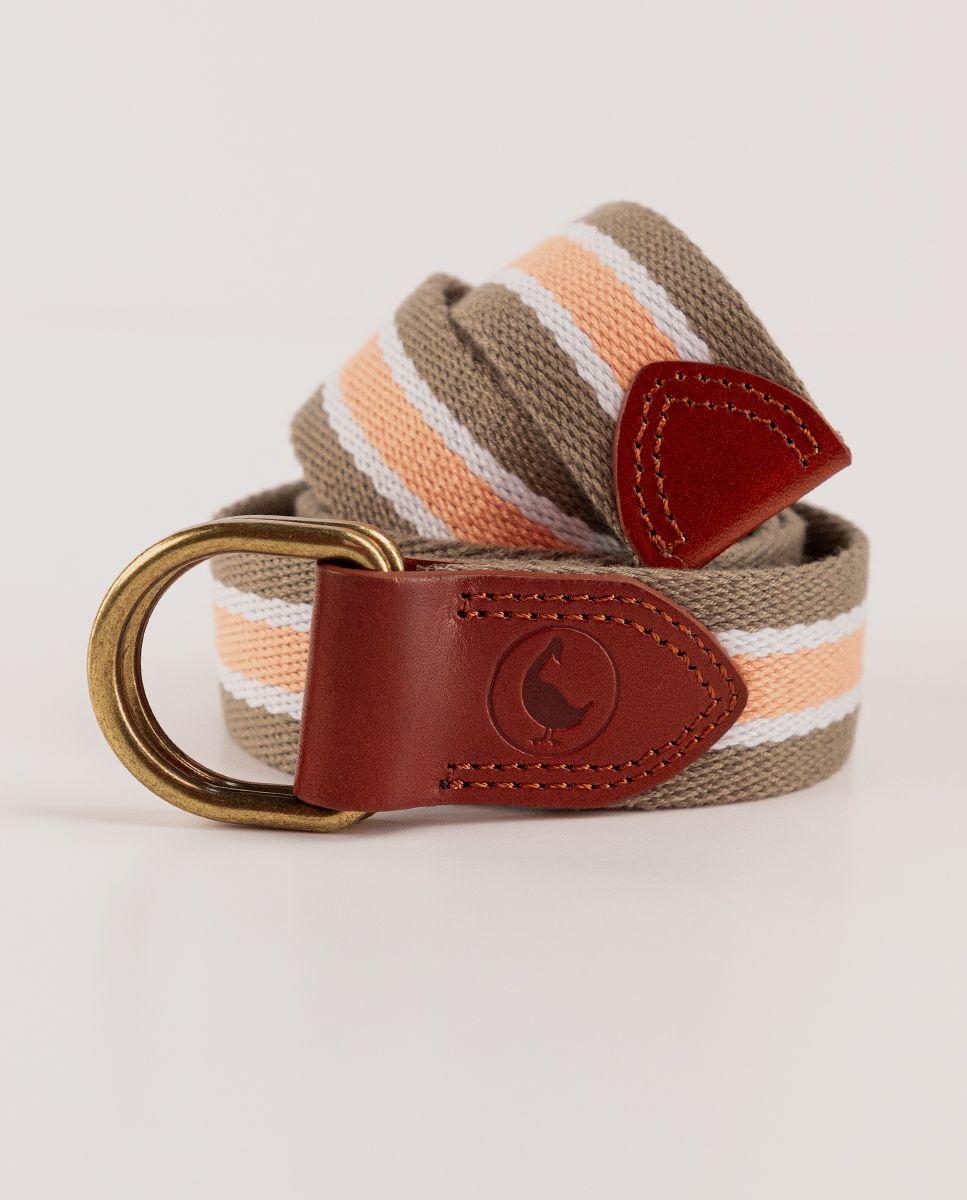 Cinturón Verde Rayas Naranja  PV 25-0