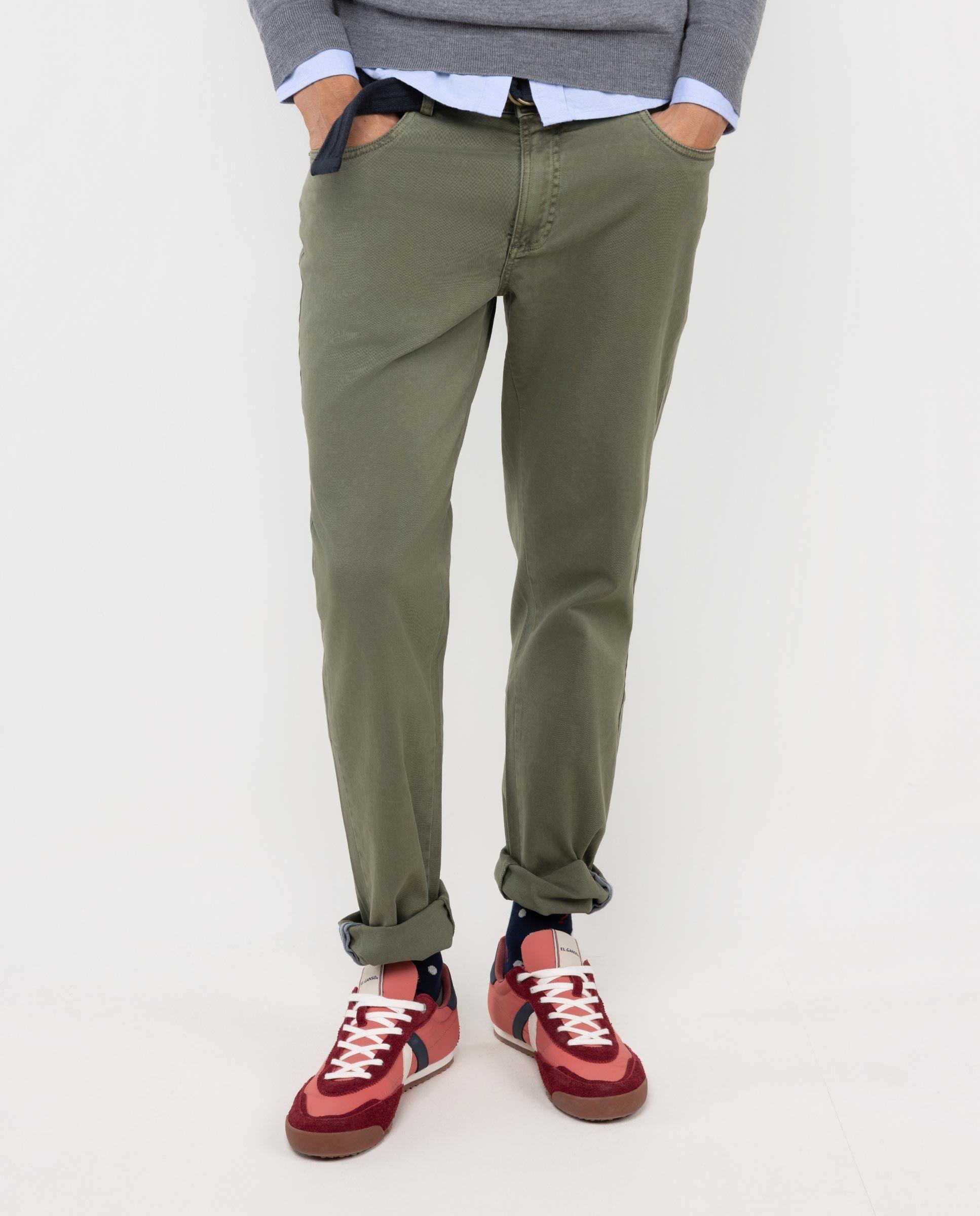 Pantalón 5 Bolsillos Verde Slim Fit HOMBRE OI 25-0