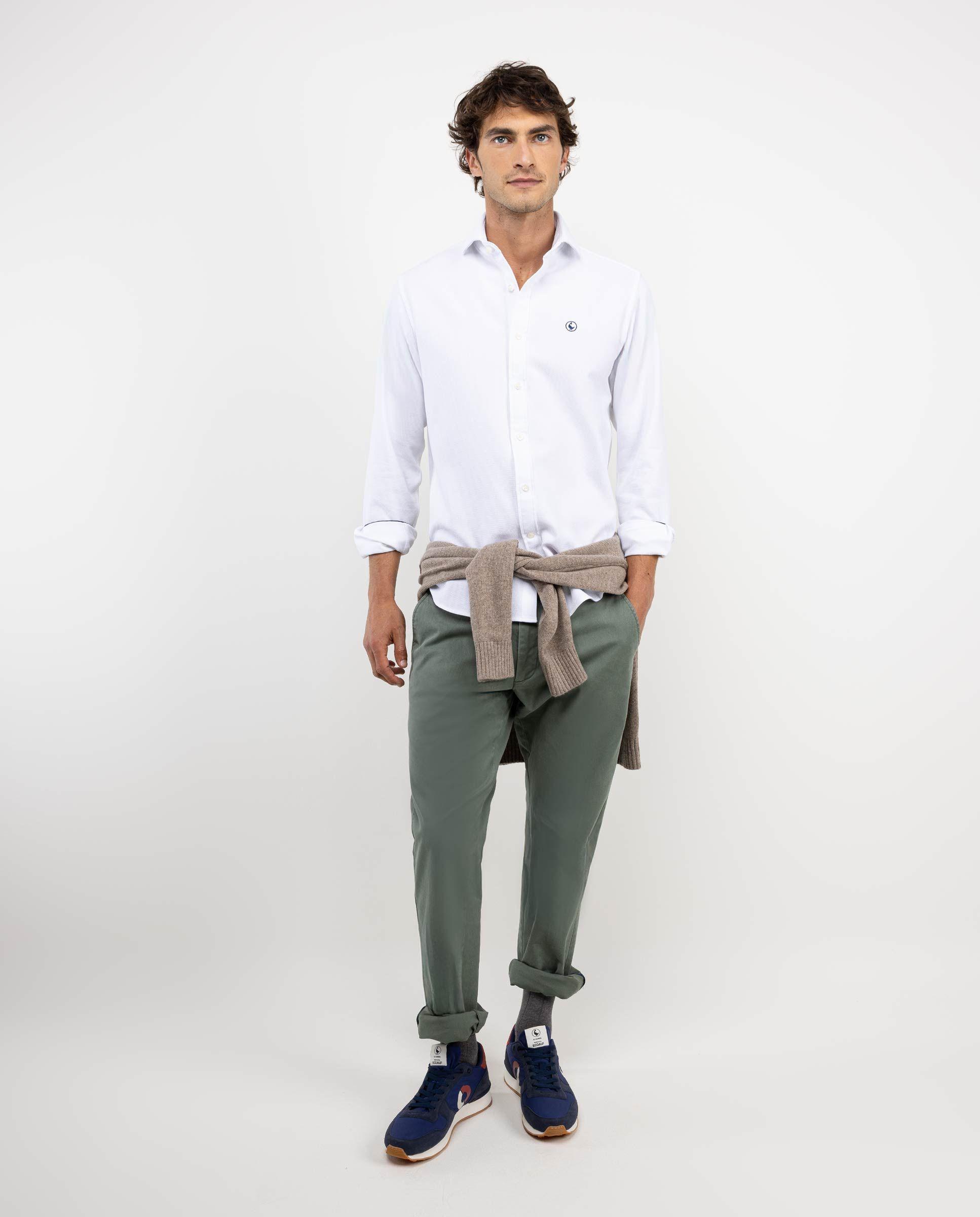 Camisa Estructura Algodón Blanco HOMBRE OI 25-0