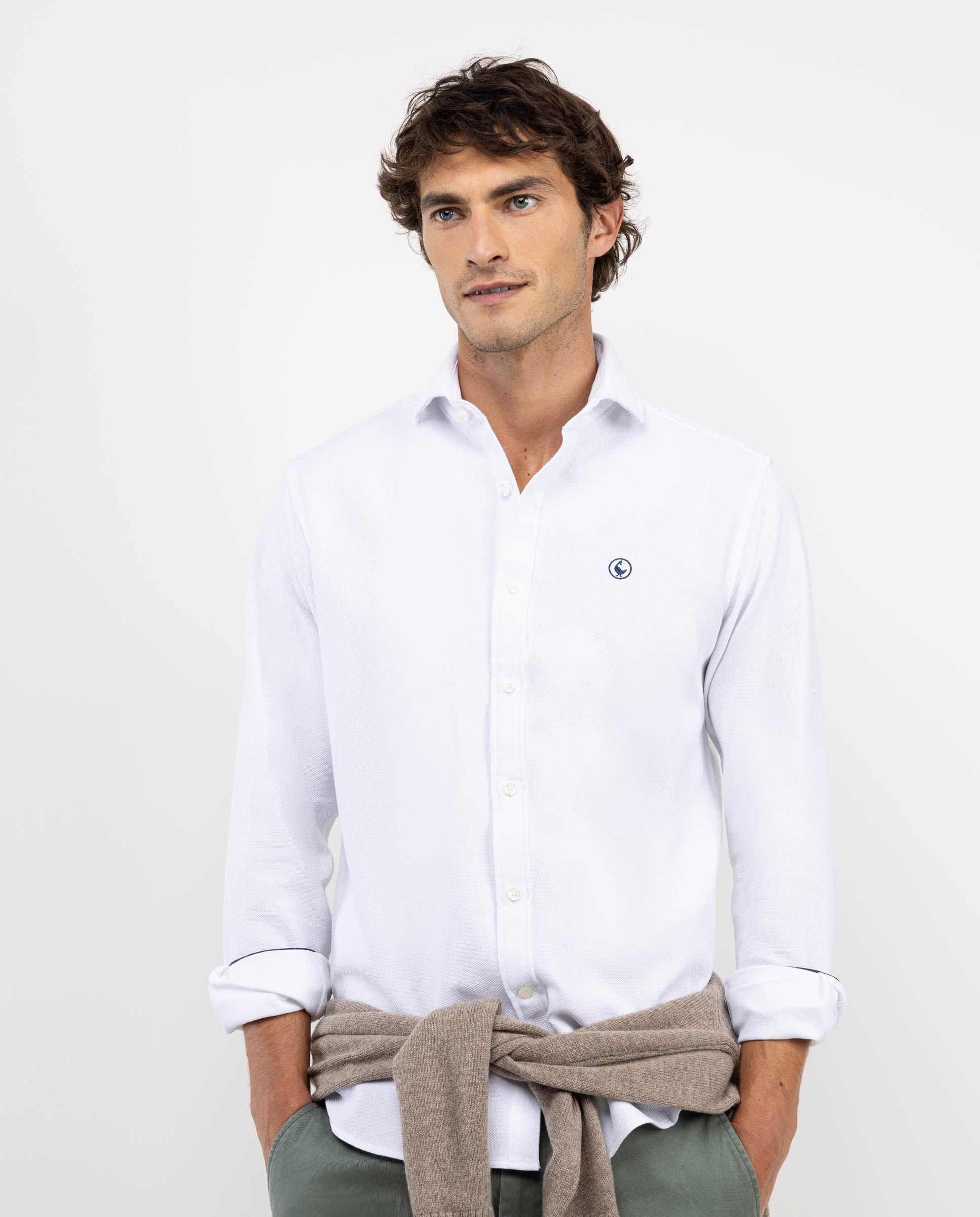Camisa Estructura Algodón Blanco HOMBRE OI 25-1