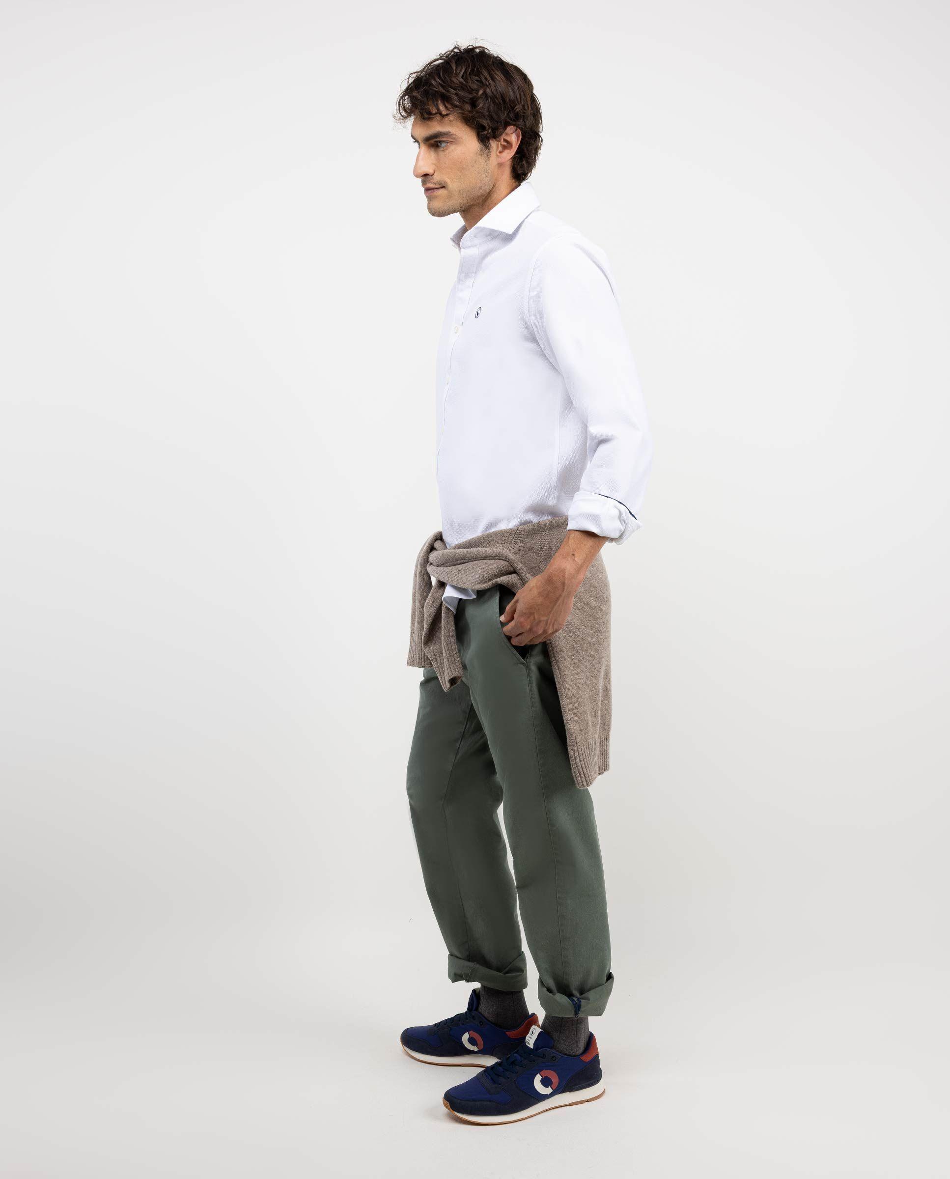 Camisa Estructura Algodón Blanco HOMBRE OI 25-2