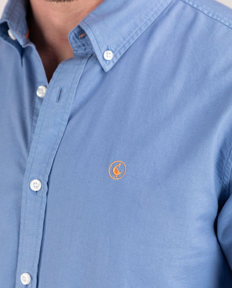 Camisa Algodón Garment Dyed Azul HOMBRE PV 25-2