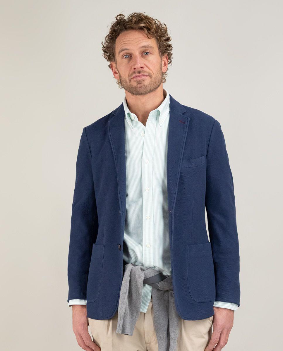 Americana Piqué Garment Dyed Marino HOMBRE PV 25-0