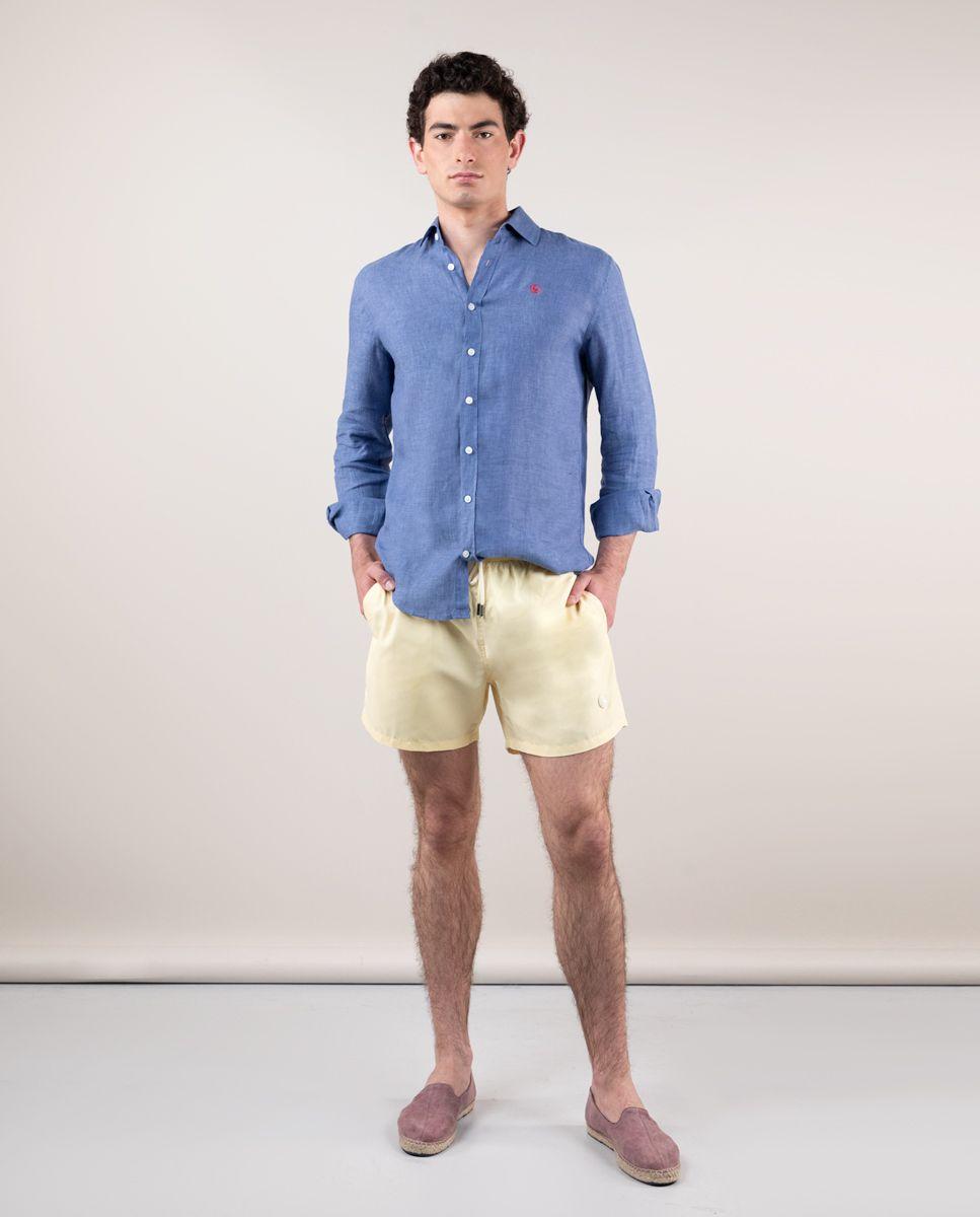 Bañador Liso Garment Dyed Amarillo HOMBRE PV 24-1