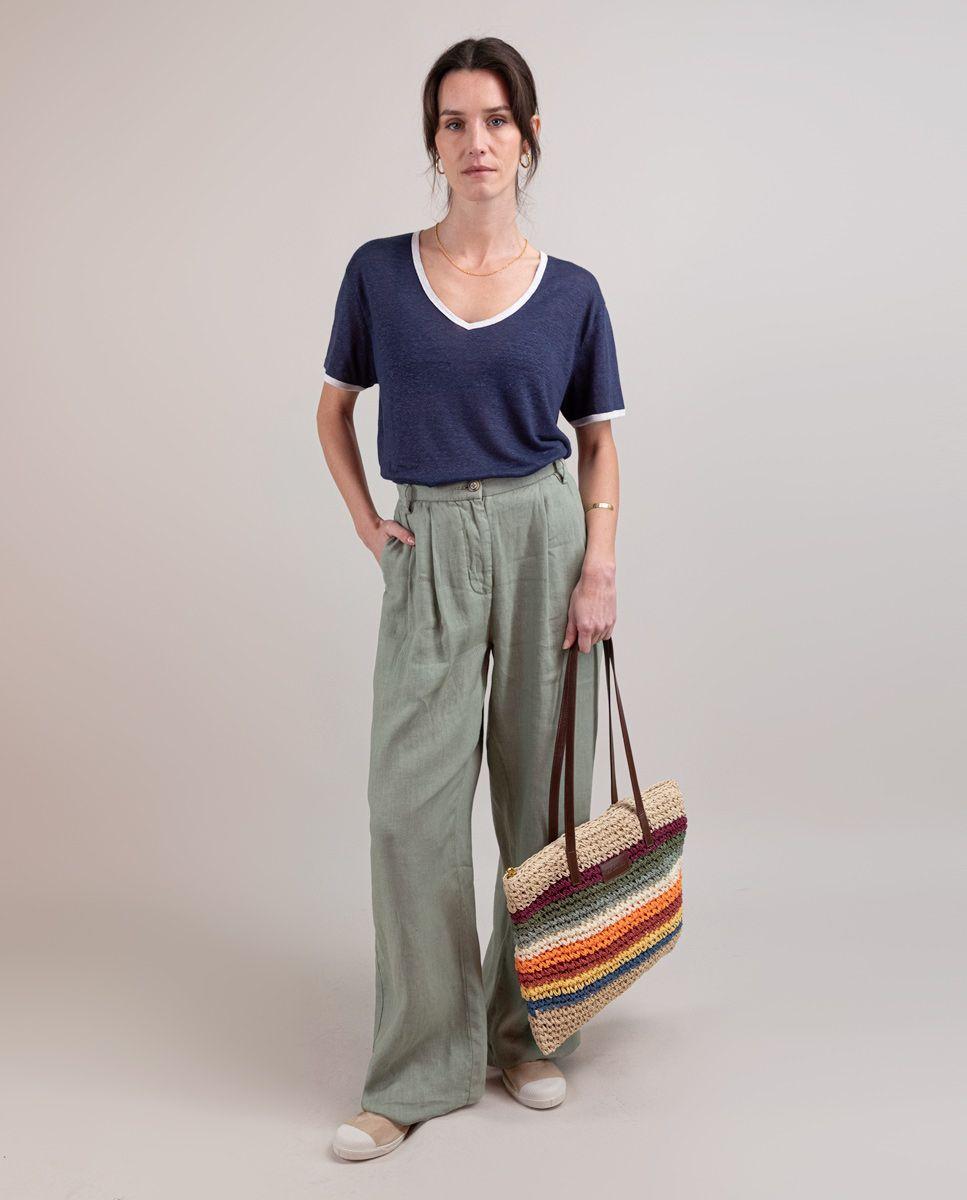 Camiseta Lino Marino MUJER PV 25-1