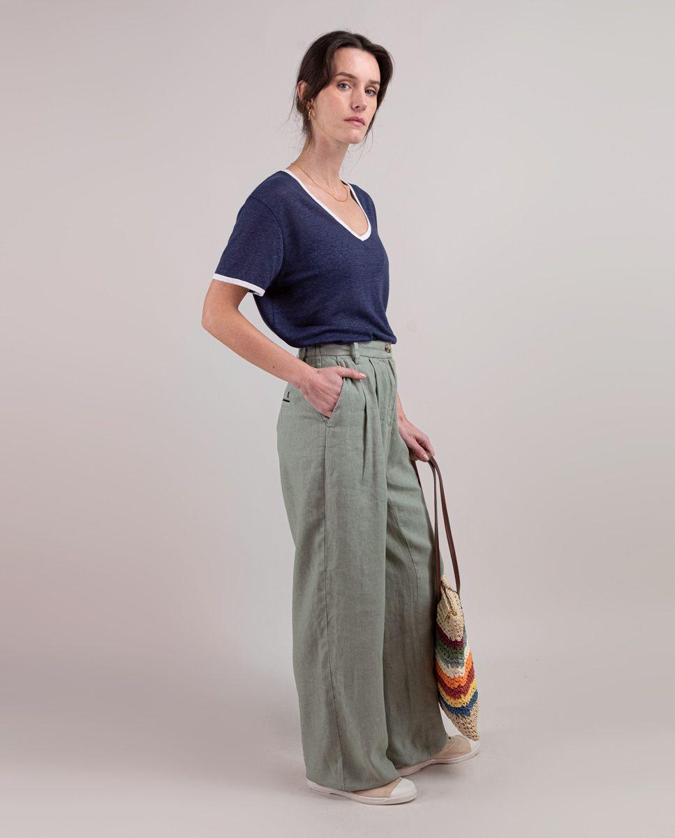 Camiseta Lino Marino MUJER PV 25-2