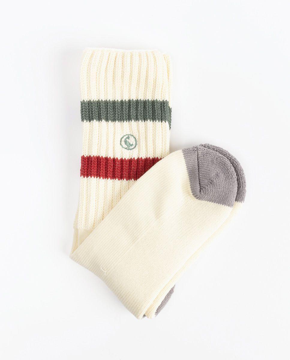 Calcetín Algodón Retro Crudo Kaki UNISEX PV 26-0