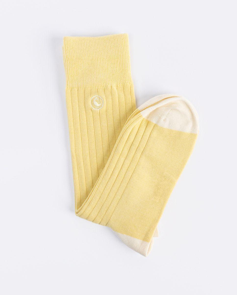 Calcetín Algodón Canalé Amarillo UNISEX PV 26-0