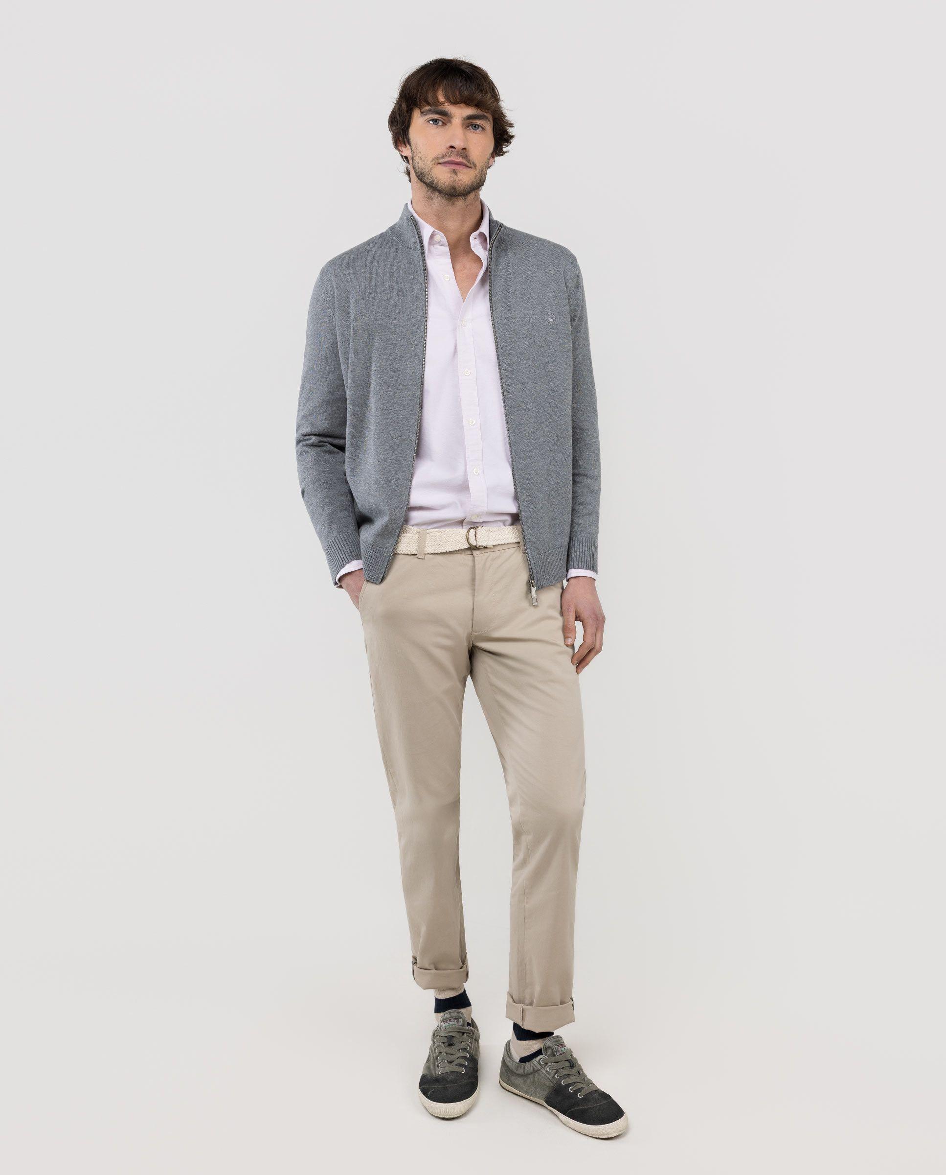 Cárdigan Cremallera Gris HOMBRE PV 26-2