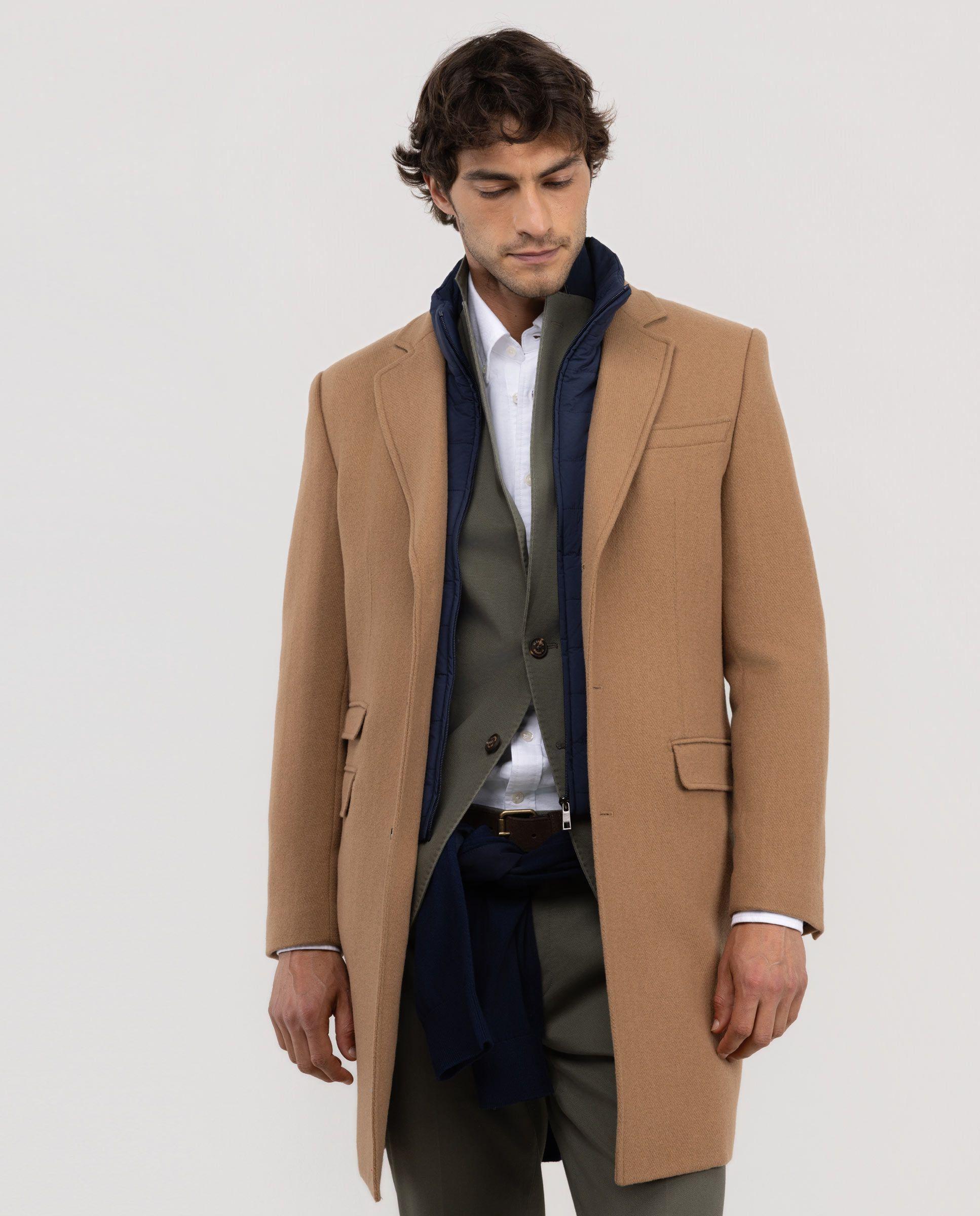 Abrigo Paño Liso Camel HOMBRE OI 25-2