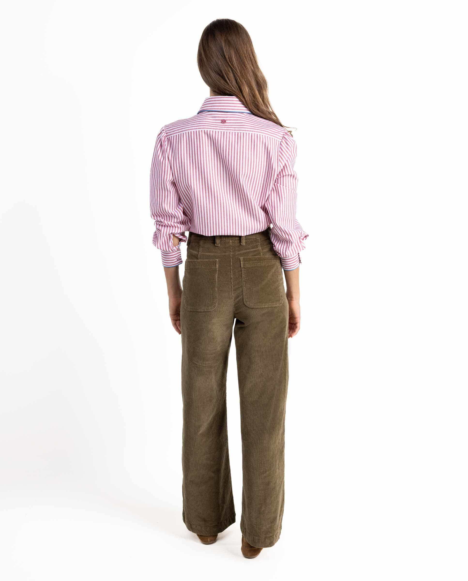 Camisa Pinpoint Raya Yale Rojo MUJER OI 25-2