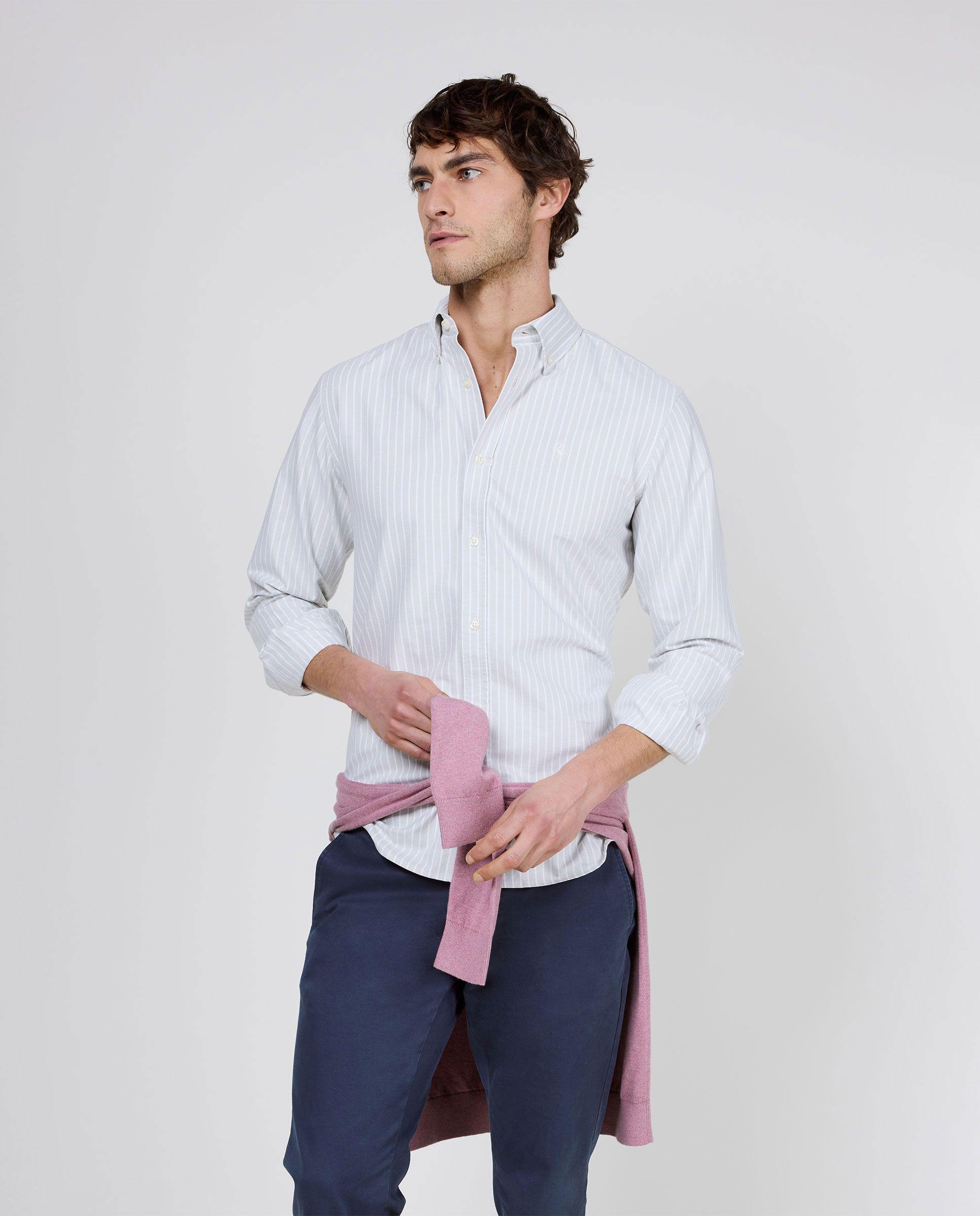 Camisa Oxford Butcher Button Down Verde HOMBRE PV 26-0