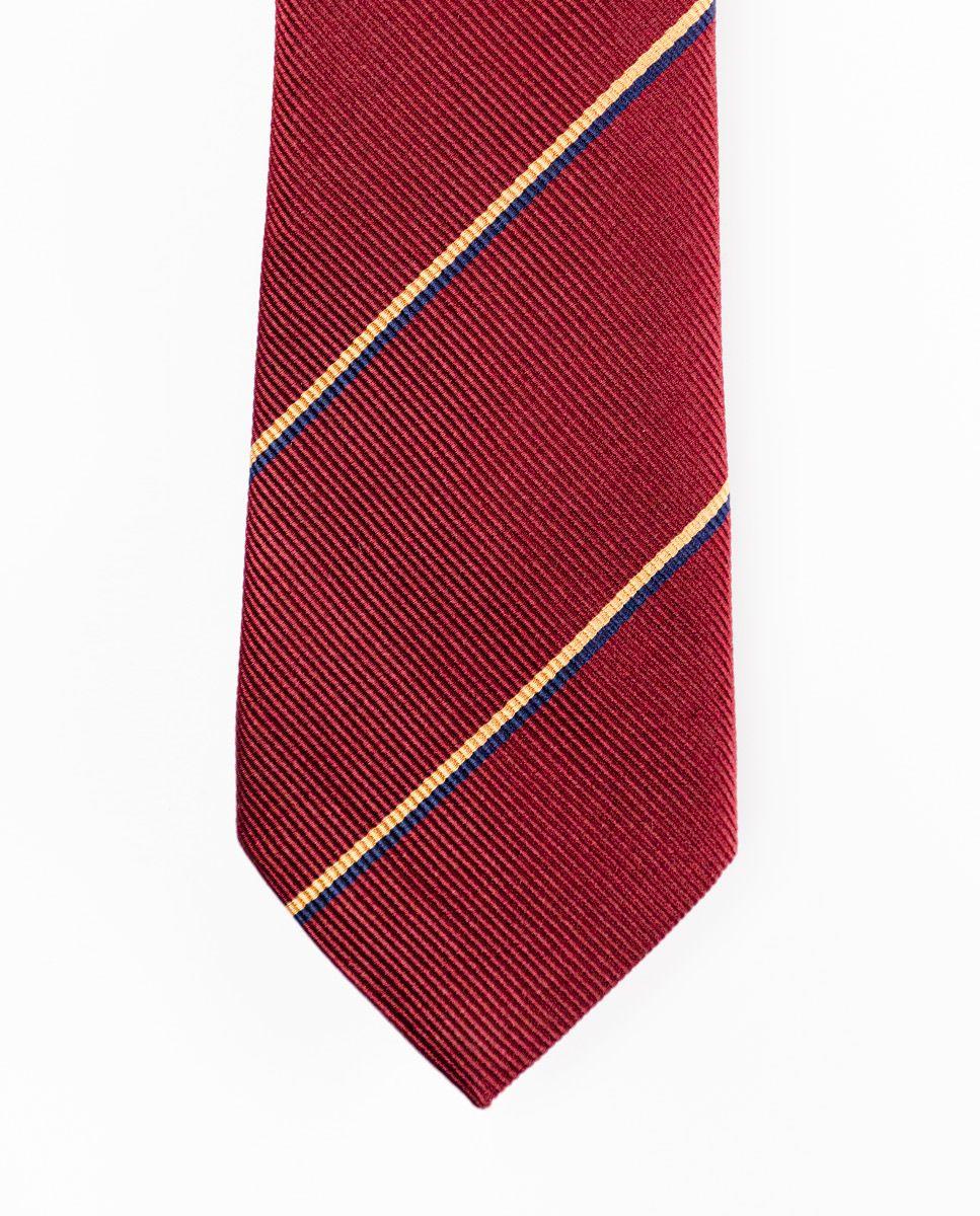 Corbata Seda Granate Naranja-1