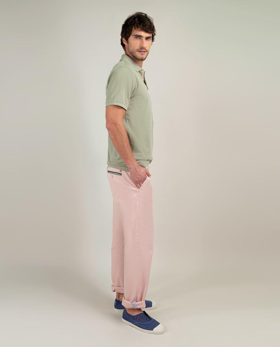 Polo Piqué Garment Dyed Kaki HOMBRE PV 25-2