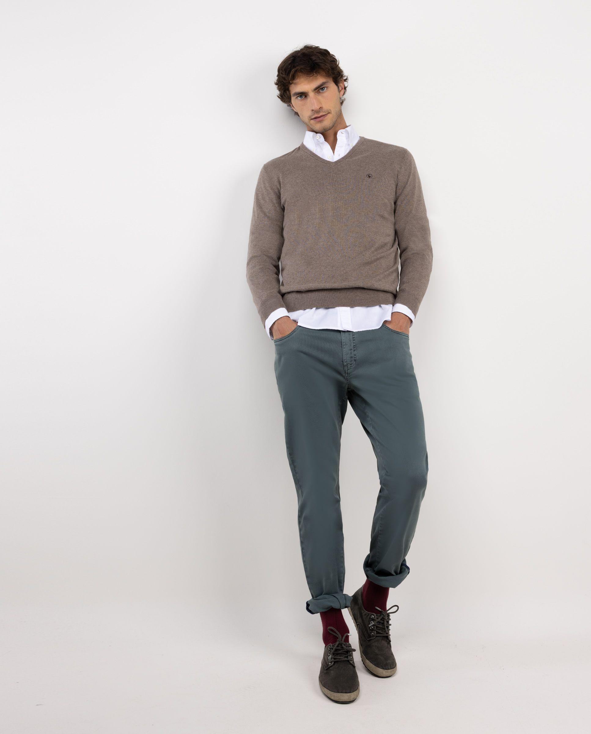 Pantalón 5 Bolsillos Azul Slim Fit HOMBRE OI 25-0