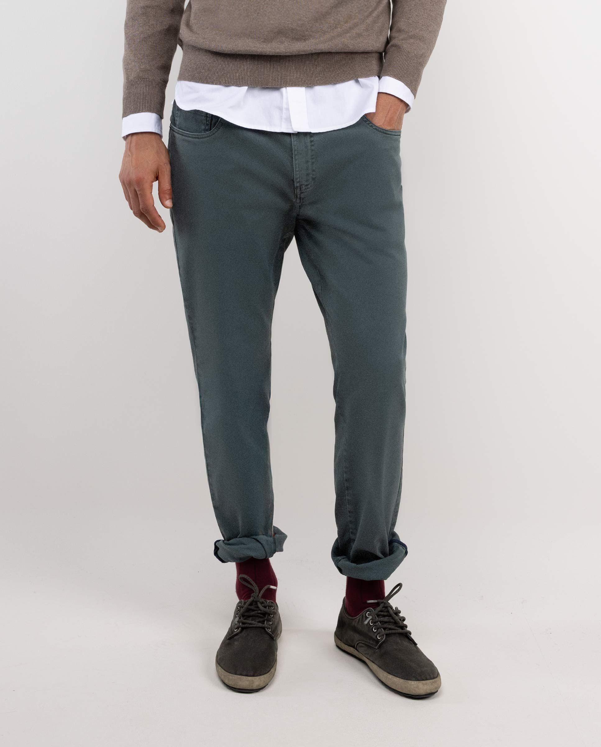 Pantalón 5 Bolsillos Azul Slim Fit HOMBRE OI 25-2