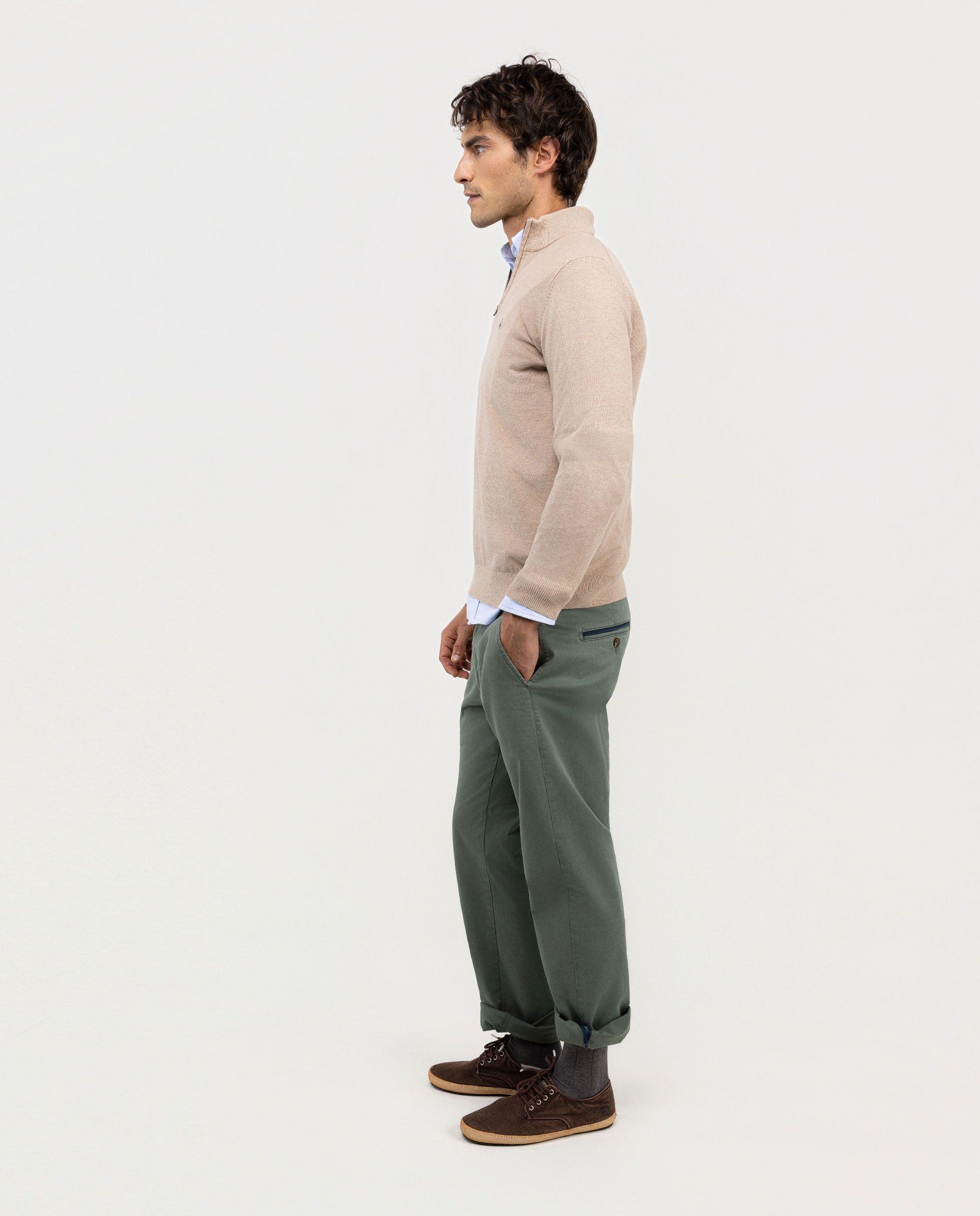 Pantalón Chino Verde Regular Fit HOMBRE OI 25-2