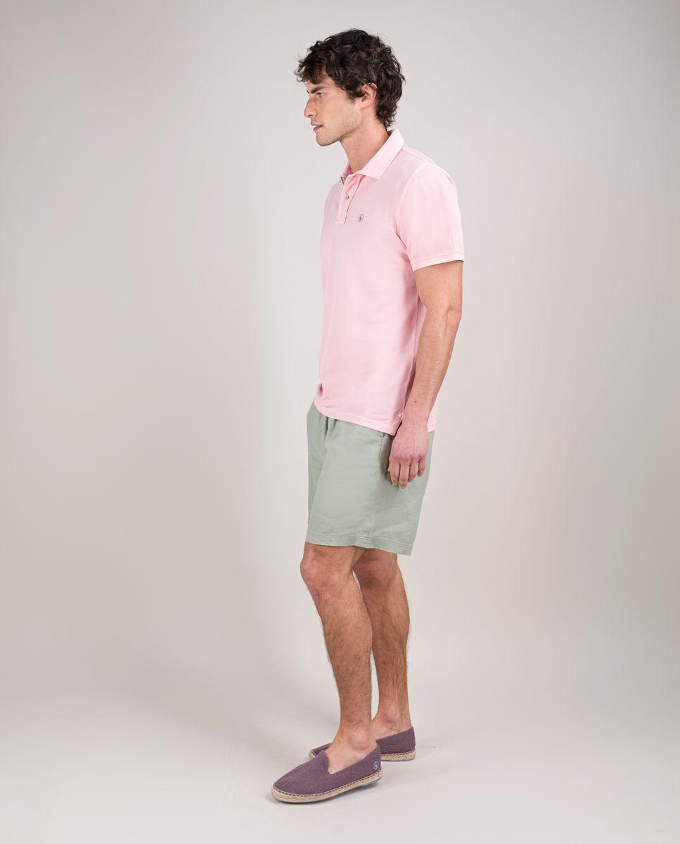 Polo Piqué Garment Dyed Rosa HOMBRE PV 25-2