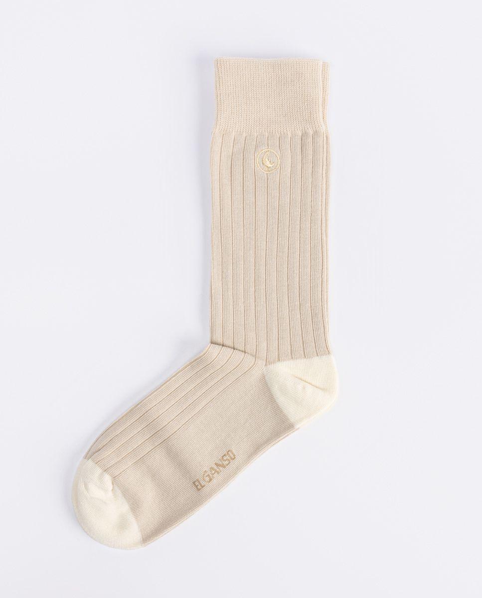 Calcetín Algodón Canalé Crudo UNISEX PV 26-2