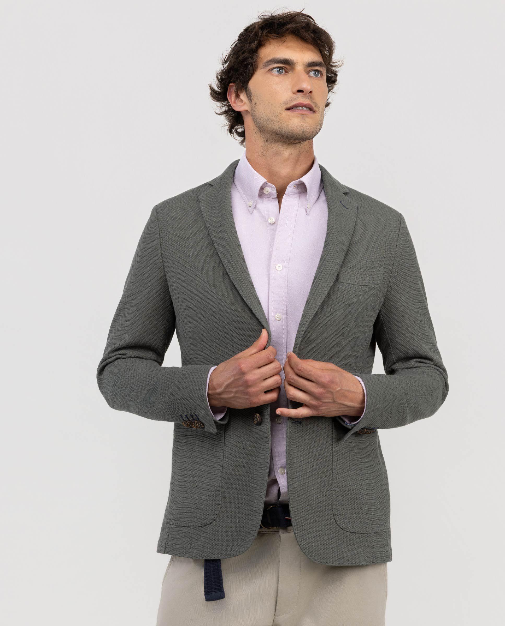 Americana Estructura Verde HOMBRE OI 25-2